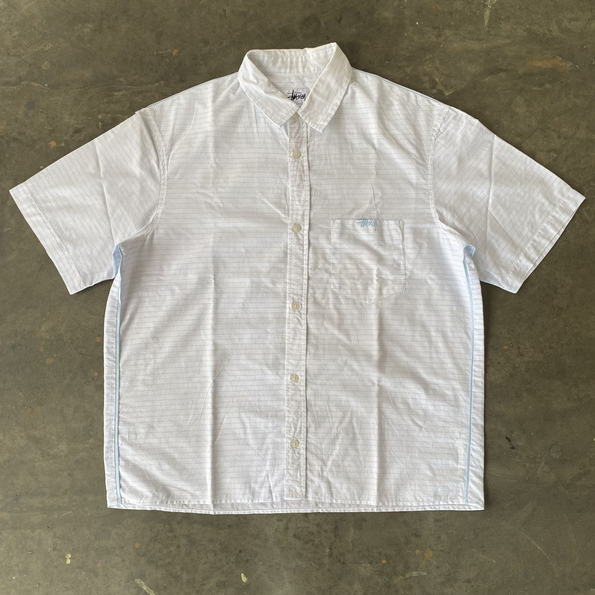Stussy Vintage Stussy Boxy Cut stripe Shirt Size US L / EU 52-54 / 3 - 1 Thumbnail