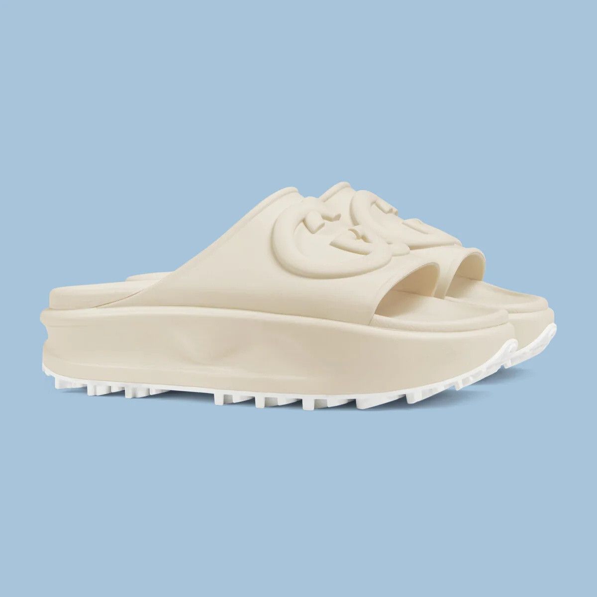 Gucci o1s1wg110425 Women's Slide Sandals With Interlocking G Size US 10 / IT 40 - 3 Thumbnail
