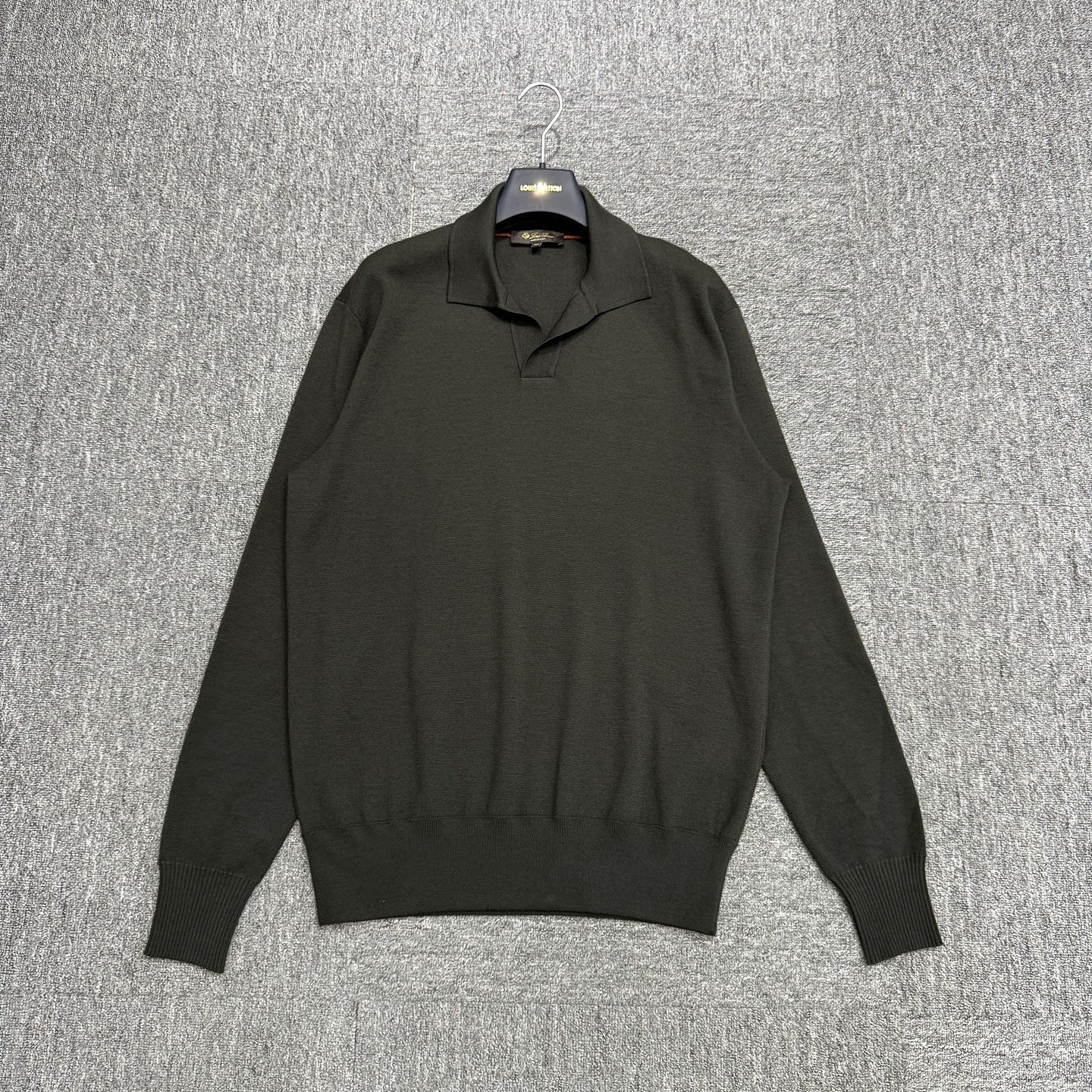 Loro Piana Loro Piana Green Virgin Wool Long Sleeve Polo Size M Size US M / EU 48-50 / 2 - 1 Thumbnail