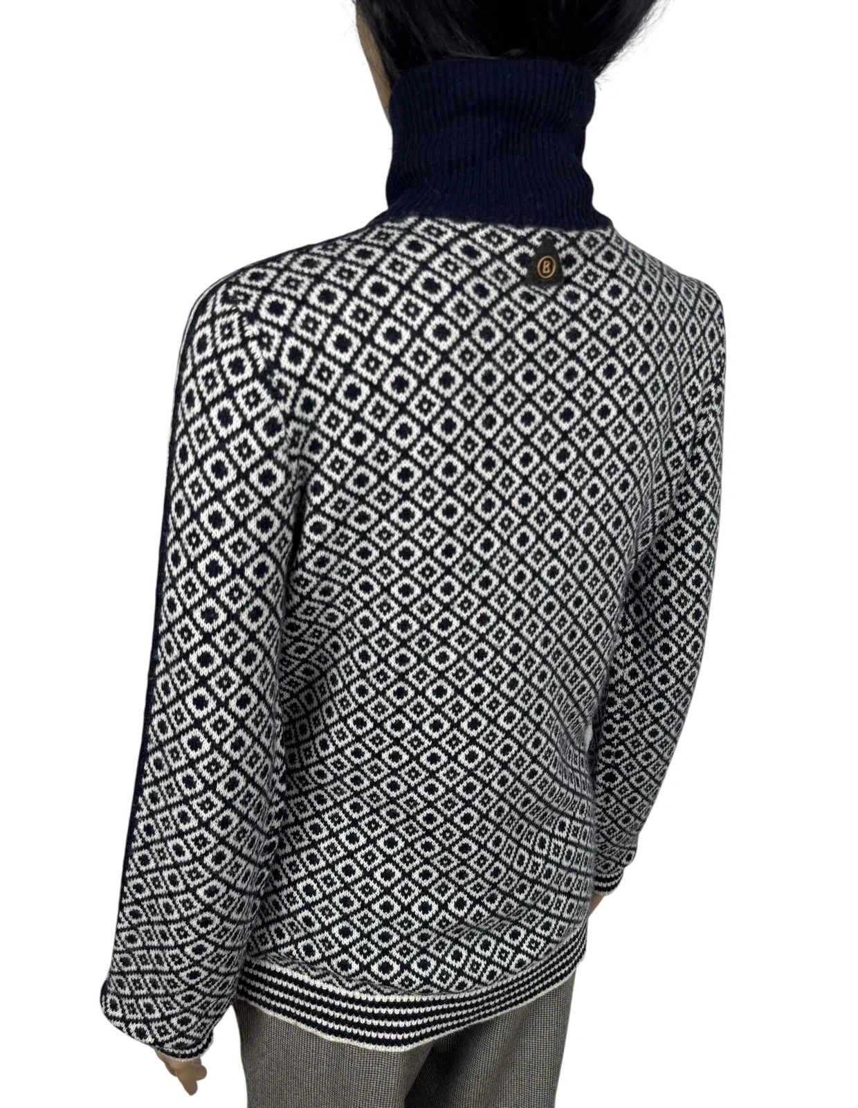 Bogner Bogner Fair Isle Zip Sweater Mock Neck Wool Polyamide size S Size S / US 4 / IT 40 - 7 Thumbnail