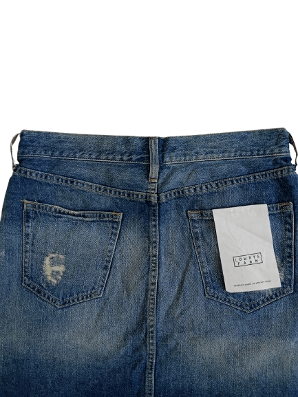 LOWRYS FARM Lowrys Farm Denim Skirt Patchwork Style Japanese Brand Size 30" / US 8 / IT 44 - 4 Thumbnail