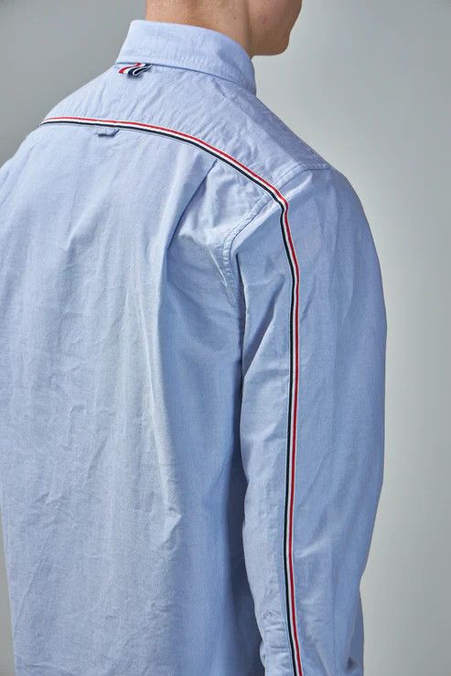 Thom Browne o1s22i1n1224 Oxford Cotton Shirt in Light Blue Size US M / EU 48-50 / 2 - 5 Thumbnail