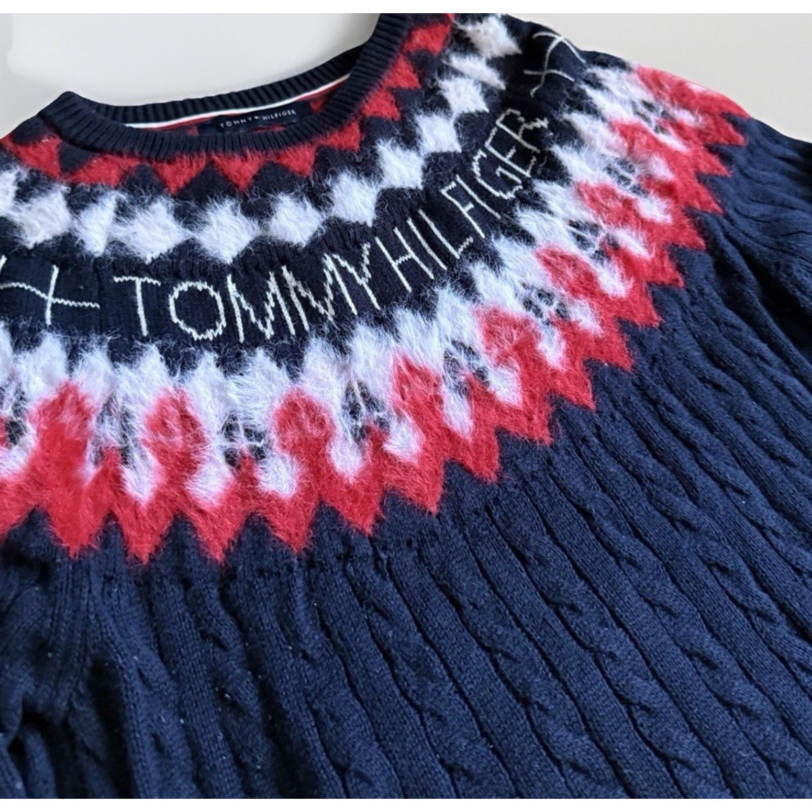 Tommy Hilfiger Tommy Hilfiger L Sweater Snowflake Nordic Fair Isle Pattern Size US L / EU 52-54 / 3 - 3 Thumbnail