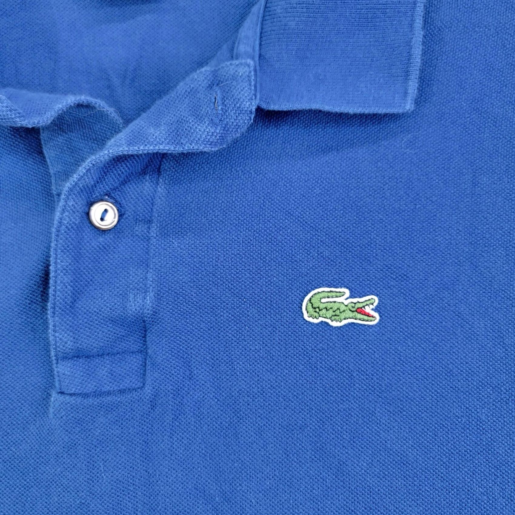 Lacoste Lacoste Polo Shirt Mens 3XL Blue Short Sleeve Pique Cotton Croc Logo Classic Fit Size US XXL / EU 58 / 5 - 2 Thumbnail