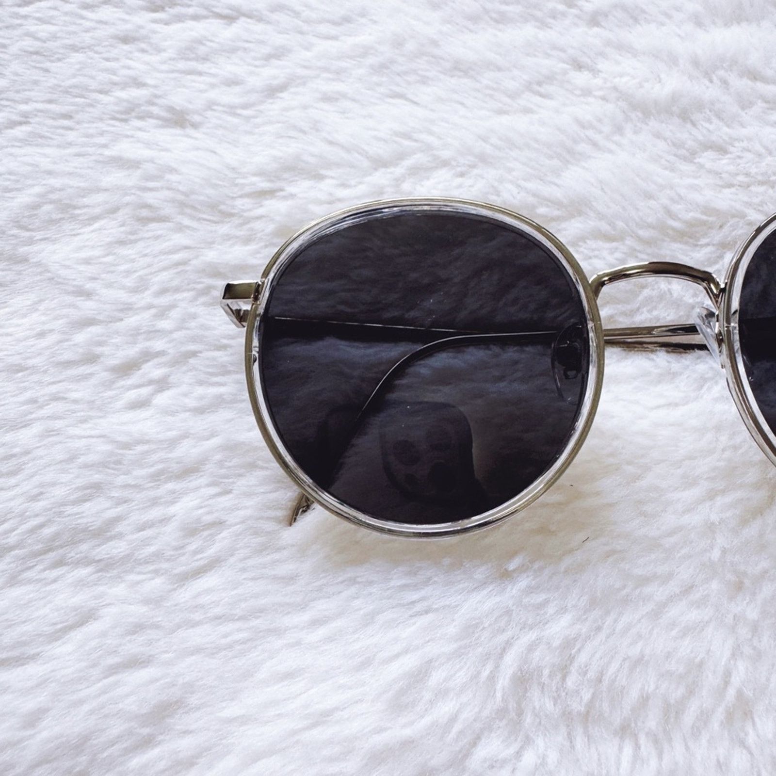 Other Dean Black w/ Silver Rims Round Sunglasses Size ONE SIZE - 2 Thumbnail