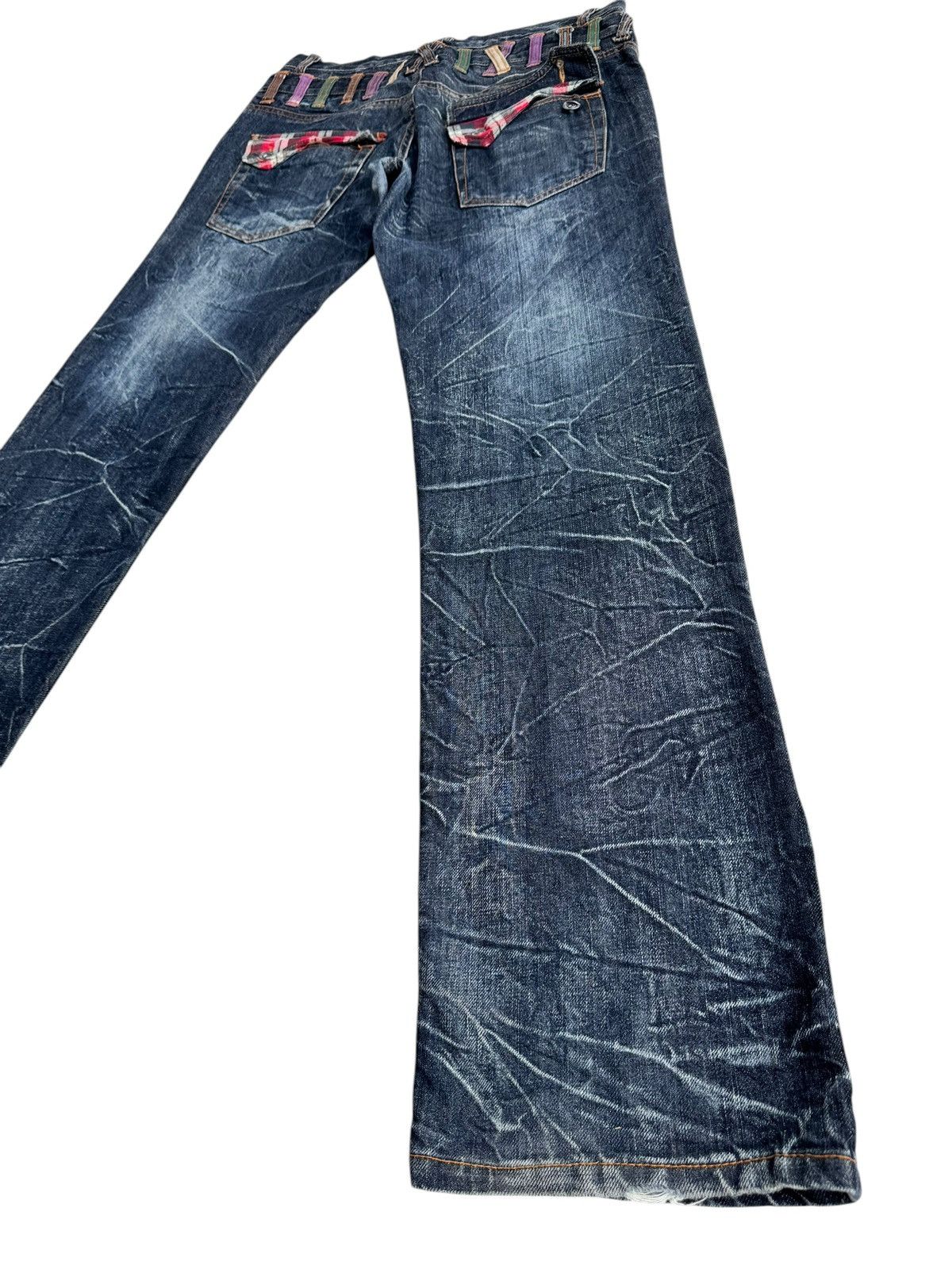 Japanese Brand 🔥Japanese Brand Nylaus Double Waist Distressed Jeans Size US 34 / EU 50 - 1 Thumbnail