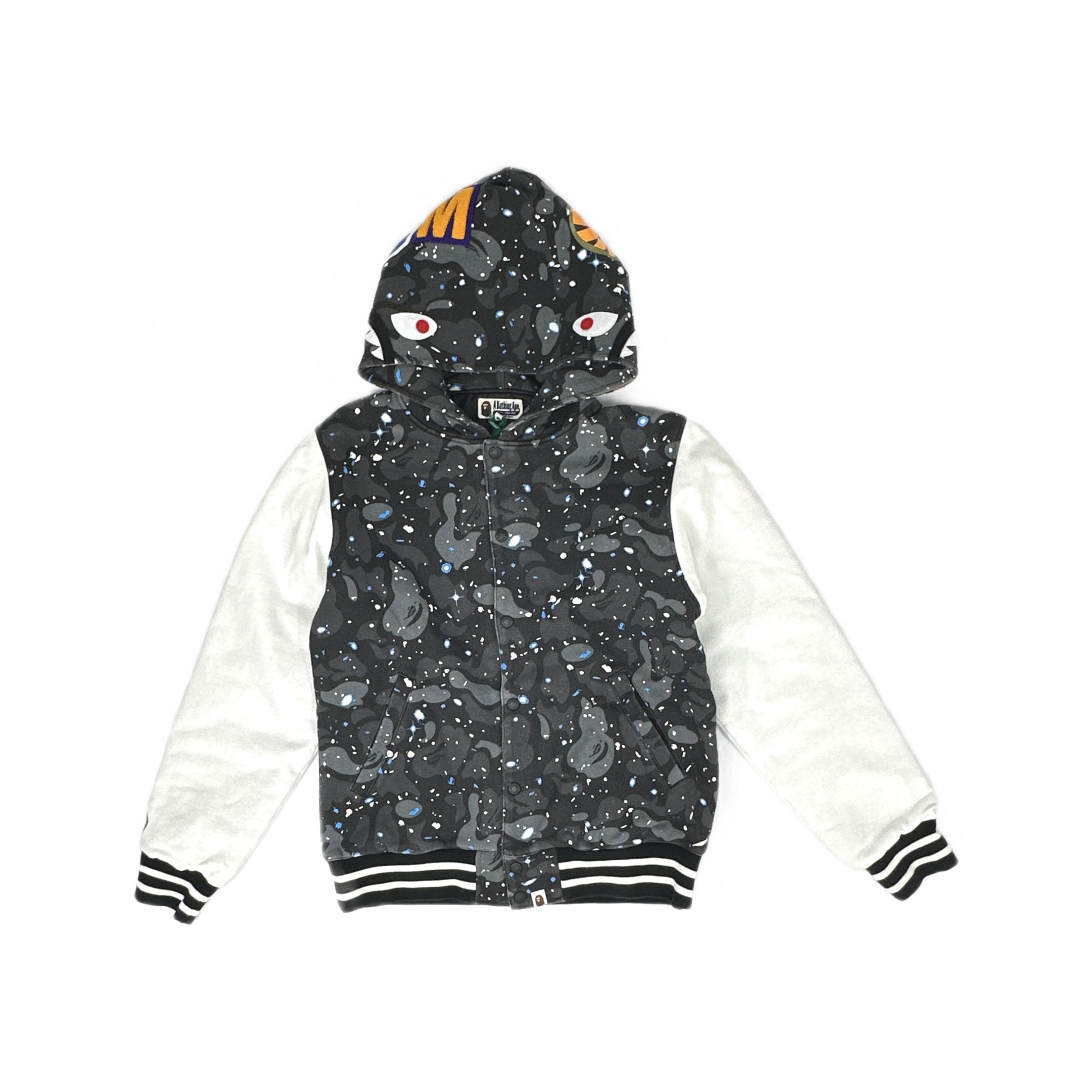 Bape BAPE Reflector camo shark sweat varsity jacket a bathing ape 