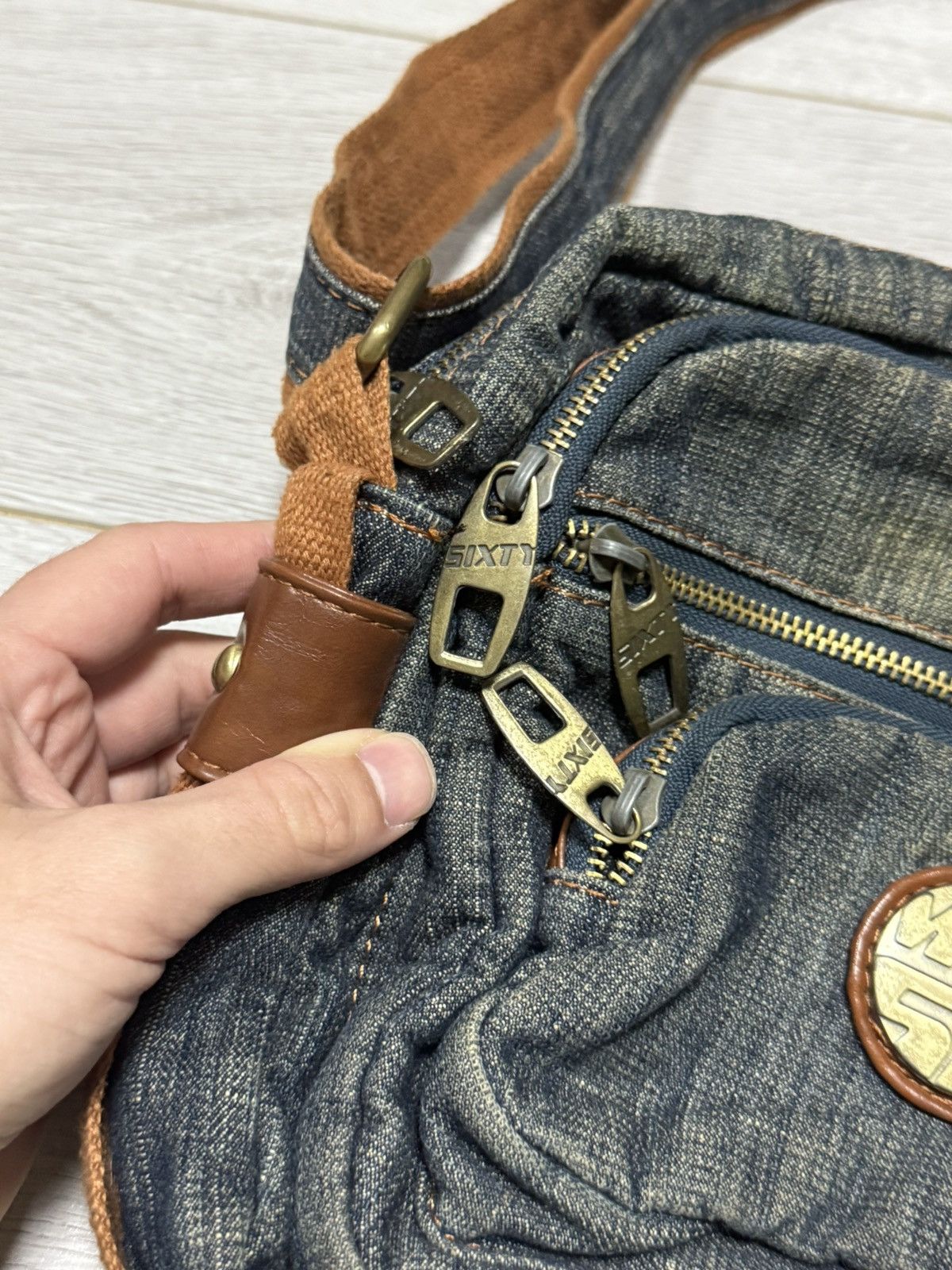 Miss Sixty Miss 60 sixty denim jacket shoulder crossbody big logo Size ONE SIZE - 3 Thumbnail