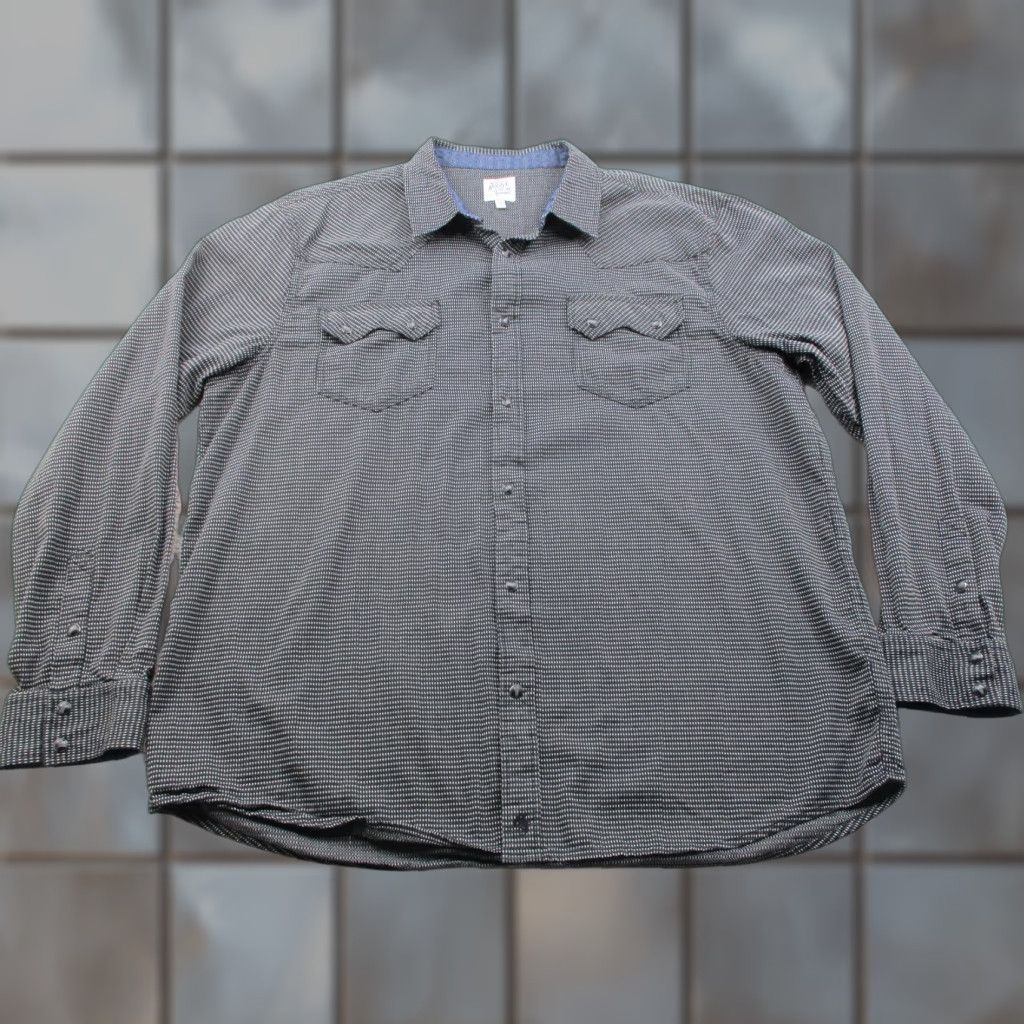 Vintage Moon Shine Spirit Shirt Mens 2XL Western Pearl Snap Long Sleeve Black Geometric Pattern Casual Workwear Shirt Mens 2XL Moon Shine Spirit Womens? Size US XXL / EU 58 / 5 - 1 Thumbnail