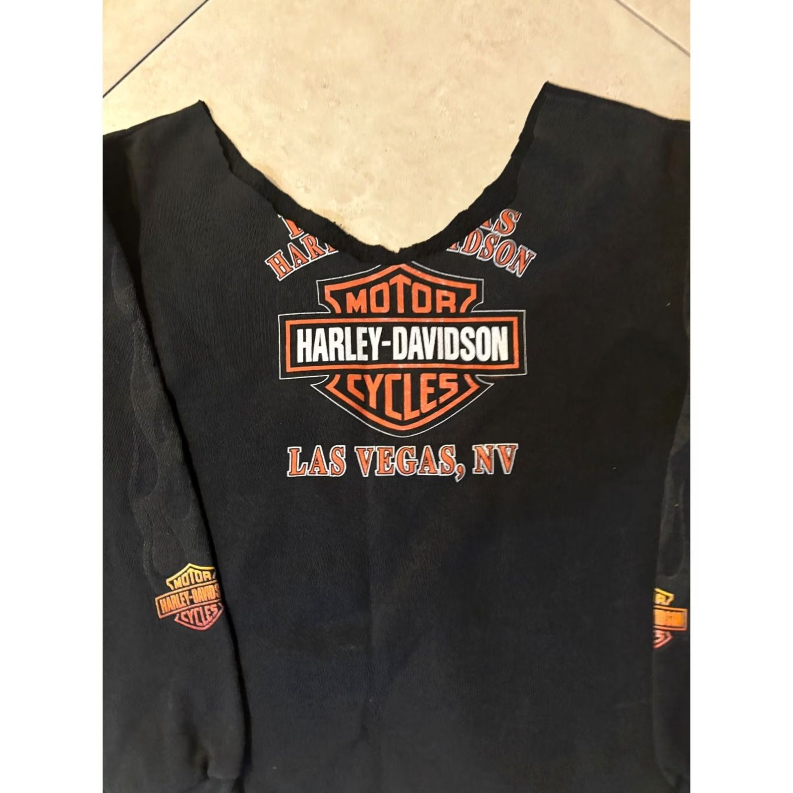 Harley Davidson Harley-Davidson Sweater Pullover Mens XL Black 90s Crew Neck Logo Knit Knitwear Vintage Style 1260 8/10 Size US XL / EU 56 / 4 - 2 Thumbnail
