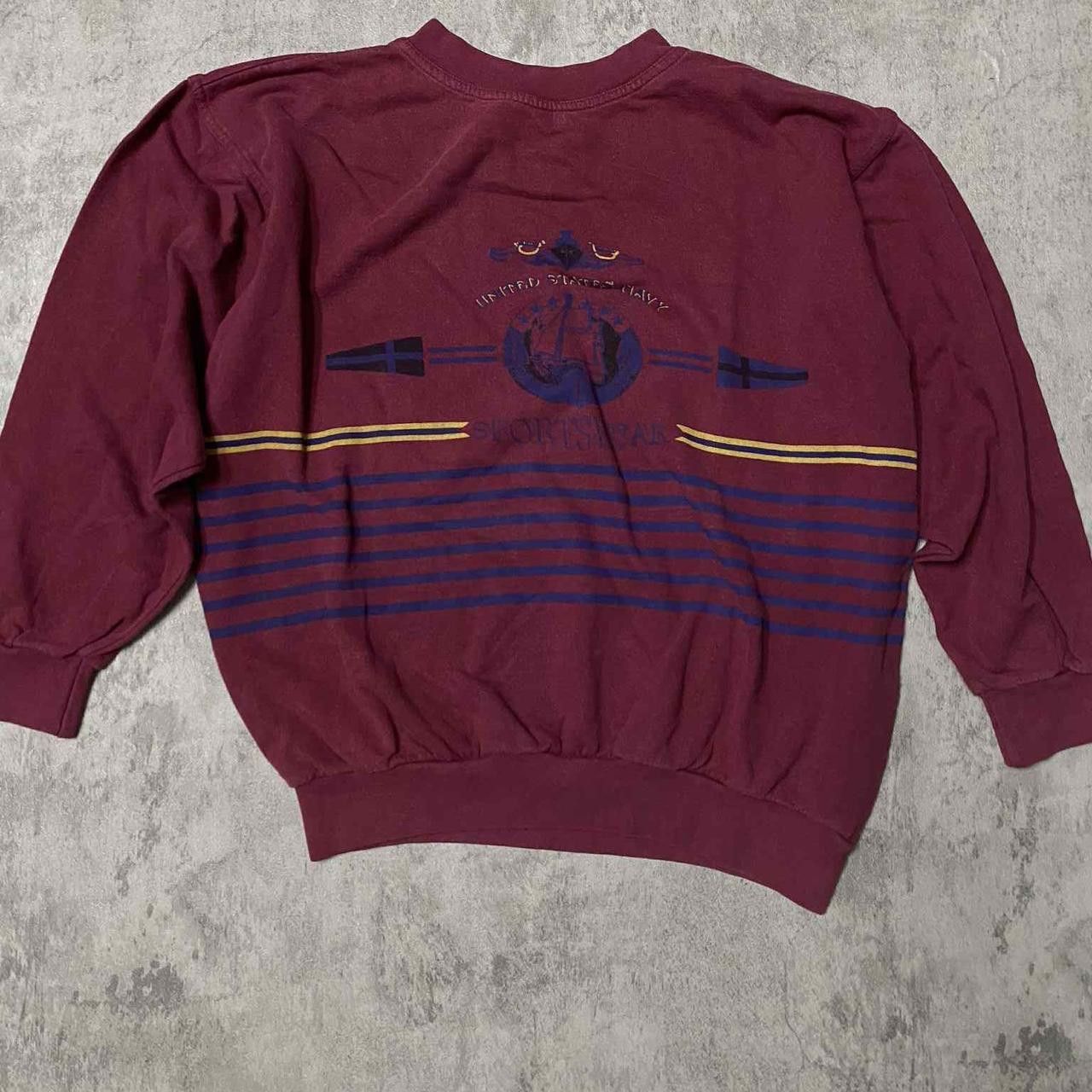 Other Burgundy and blue vintage 90s crewneck Size US L / EU 52-54 / 3 - 1 Thumbnail
