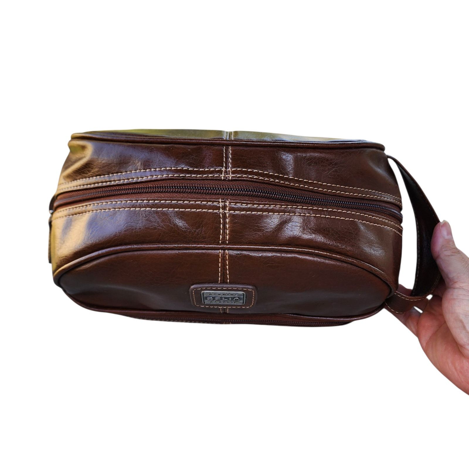 Relic Relic Leather Dual Compartment Toiletry Travel Storage Bag Size ONE SIZE - 4 Thumbnail