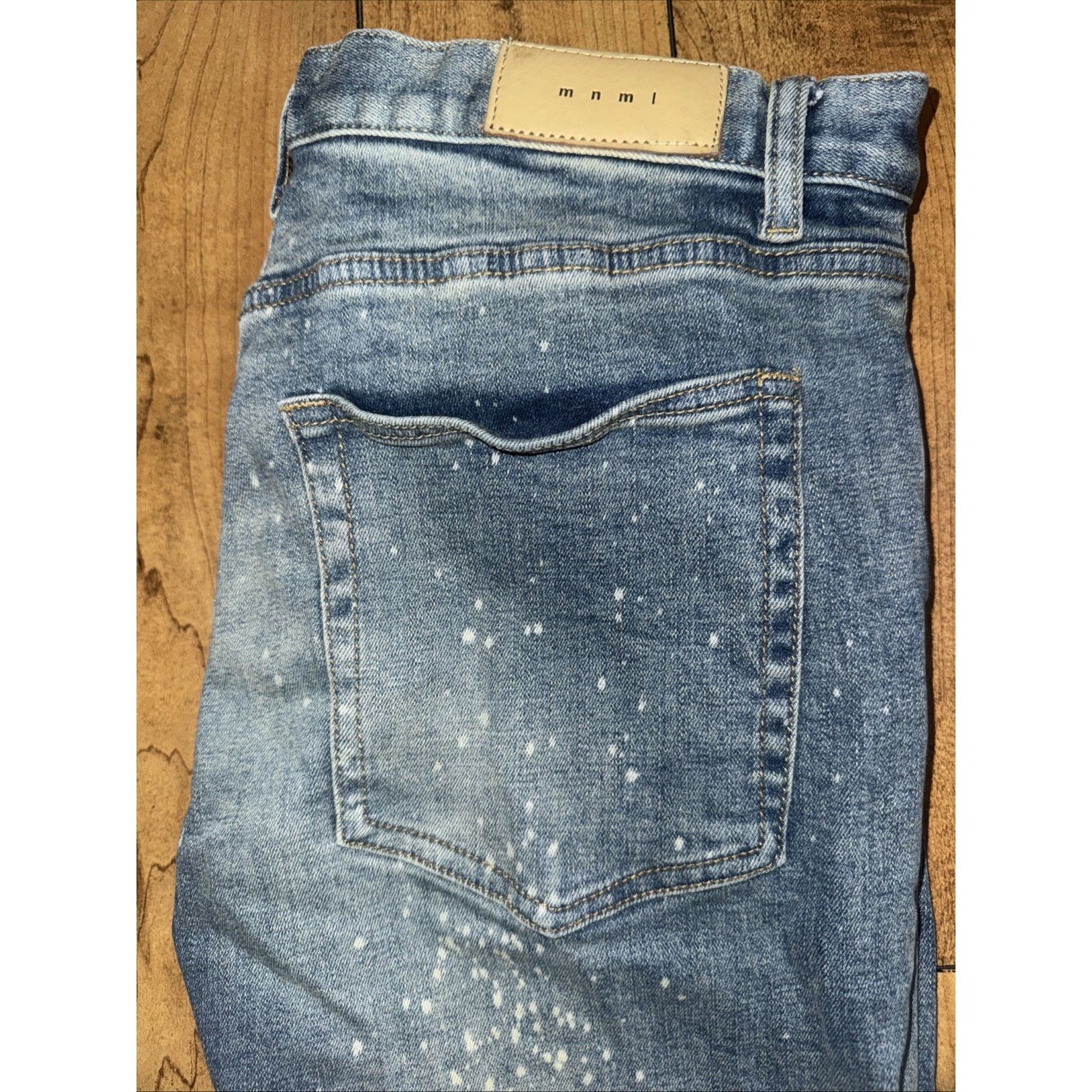 MNML MNML M38 Bleach Splatter Skinny Jeans 34x33 Distressed Size US 34 / EU 50 - 2 Thumbnail