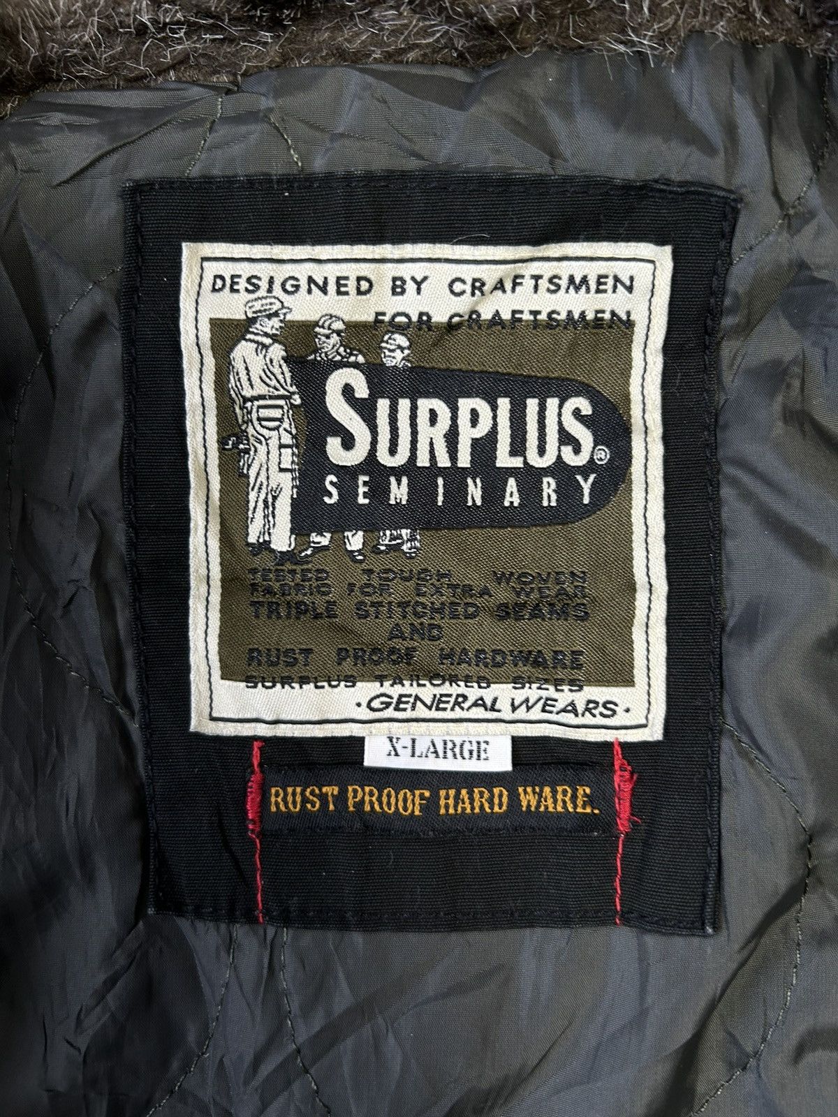 Japanese Brand SURPLUS MILITARY SYLE JACKET WITH FUR HOODIE Size US XL / EU 56 / 4 - 7 Thumbnail