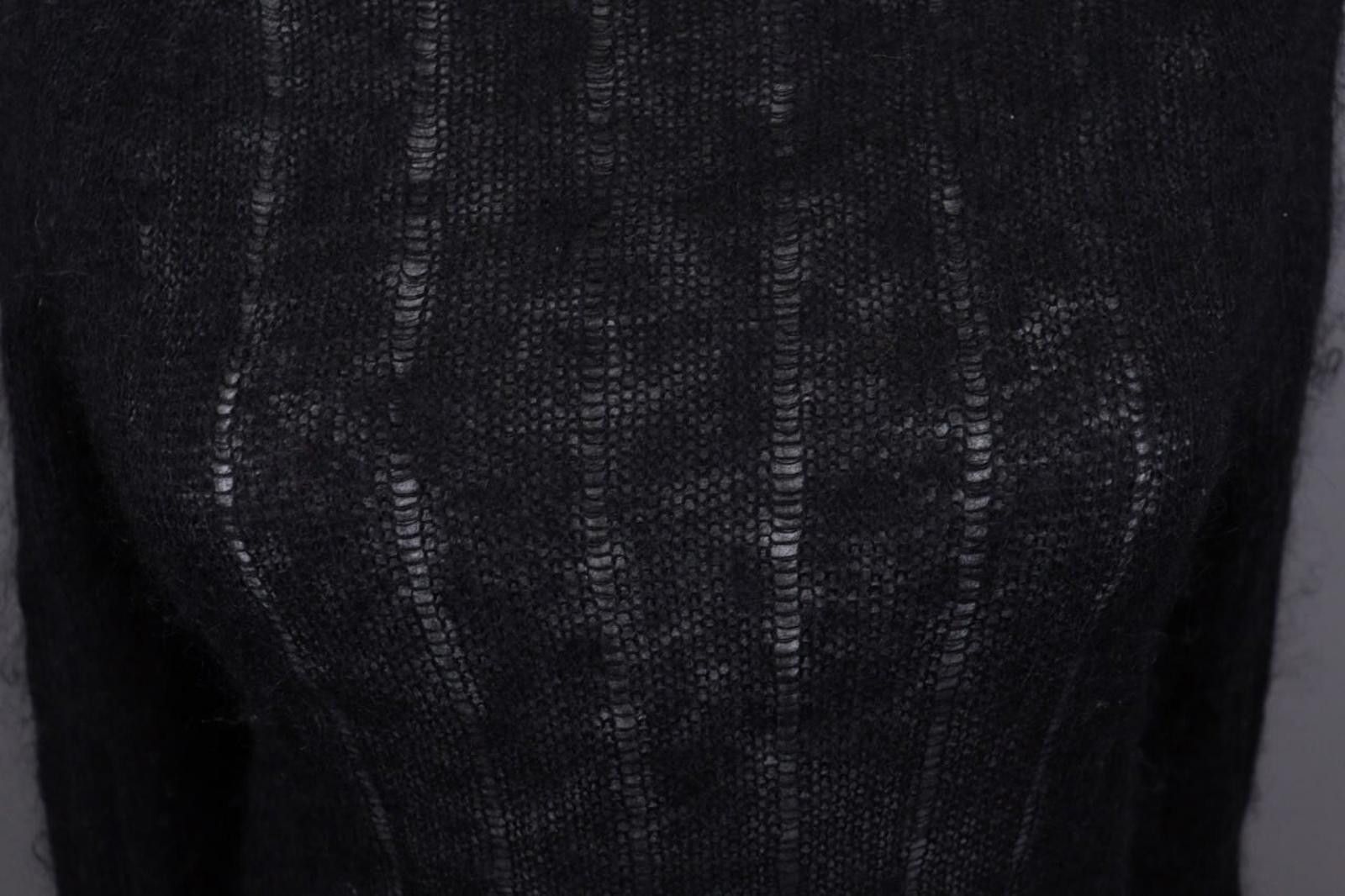 BILLTORNADE Bill Tornade Black Mesh Turtle Neck Knit Sweater Size S Size S / US 4 / IT 40 - 3 Thumbnail