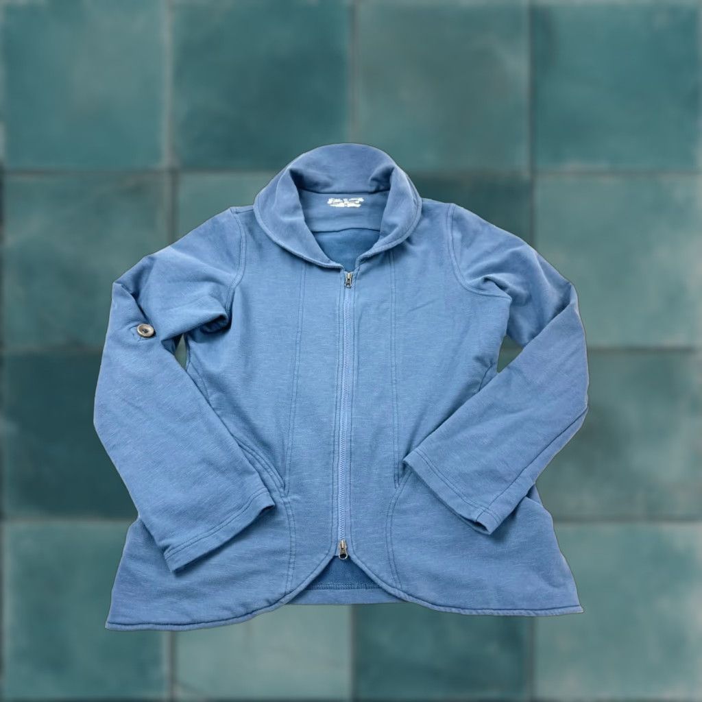 Royal Robbins Royal Robbins Jacket Womens Large Blue Cotton Casual Long Sleeve Full Zip Outdoor Size L / US 10 / IT 46 - 1 Thumbnail