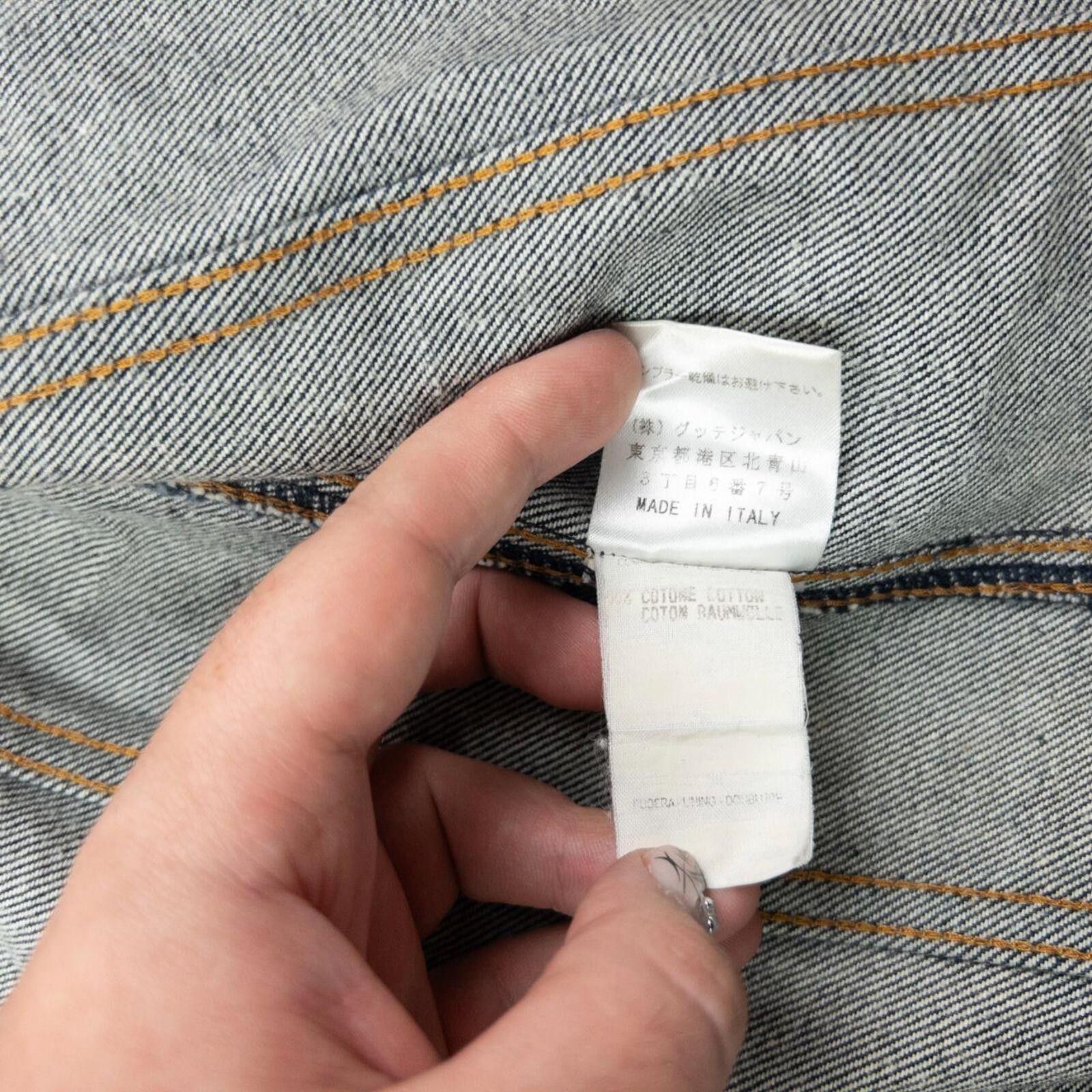 Gucci Vintage 90s Gucci By Tom Ford Cropped Denim Jacket Womens M Size M / US 6-8 / IT 42-44 - 7 Thumbnail