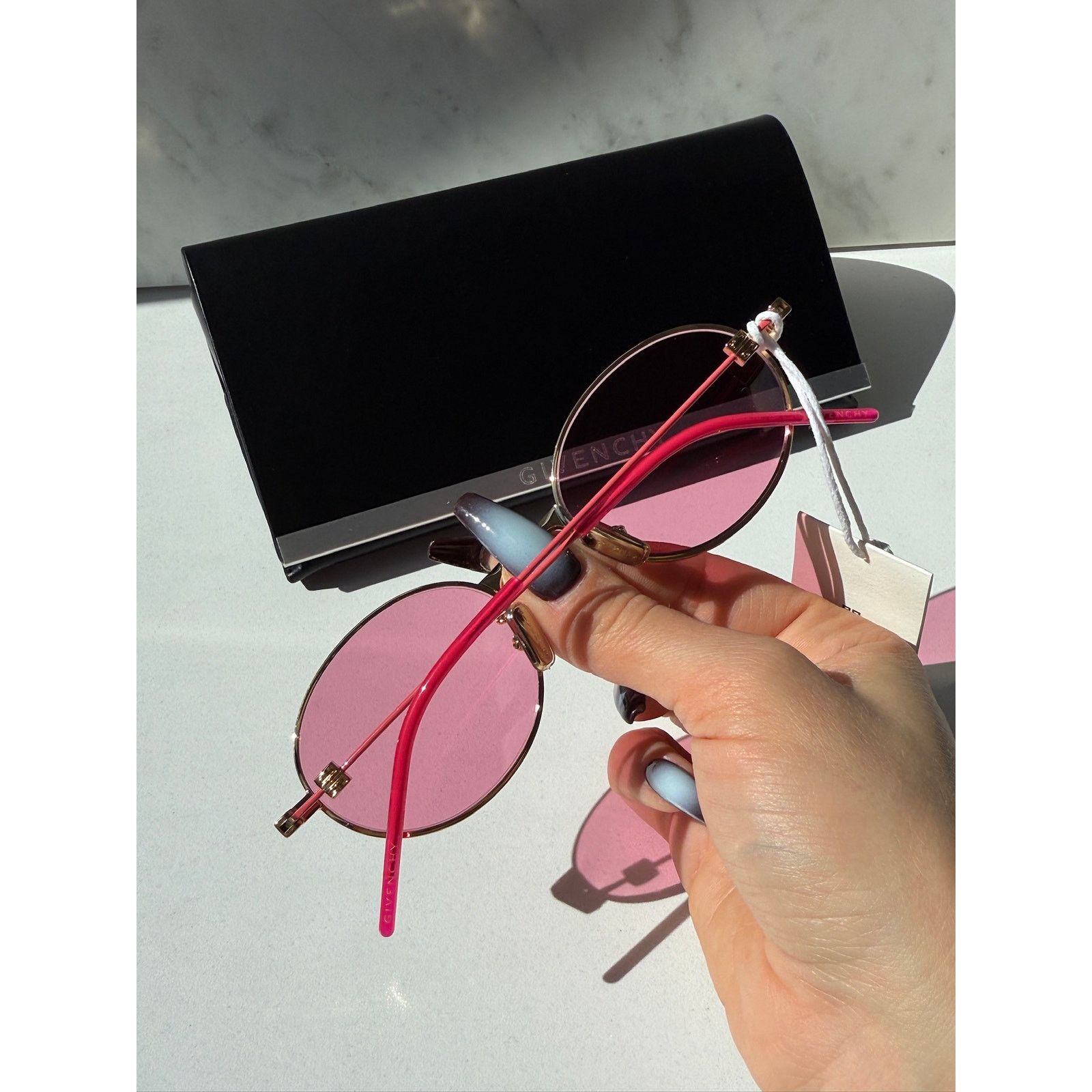 Givenchy NEW Givenchy GV40107U Oval Gold Pink Sunglasses $450 Size ONE SIZE - 4 Thumbnail