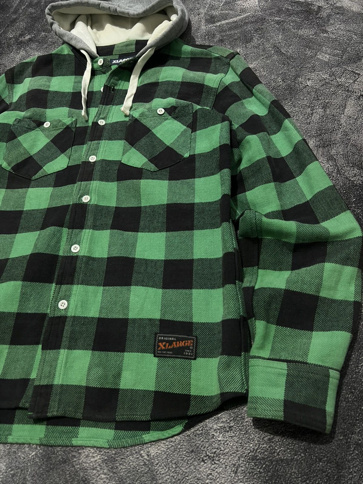 Xlarge XLarge Hooded Flannel Shirt Size US L / EU 52-54 / 3 - 5 Thumbnail