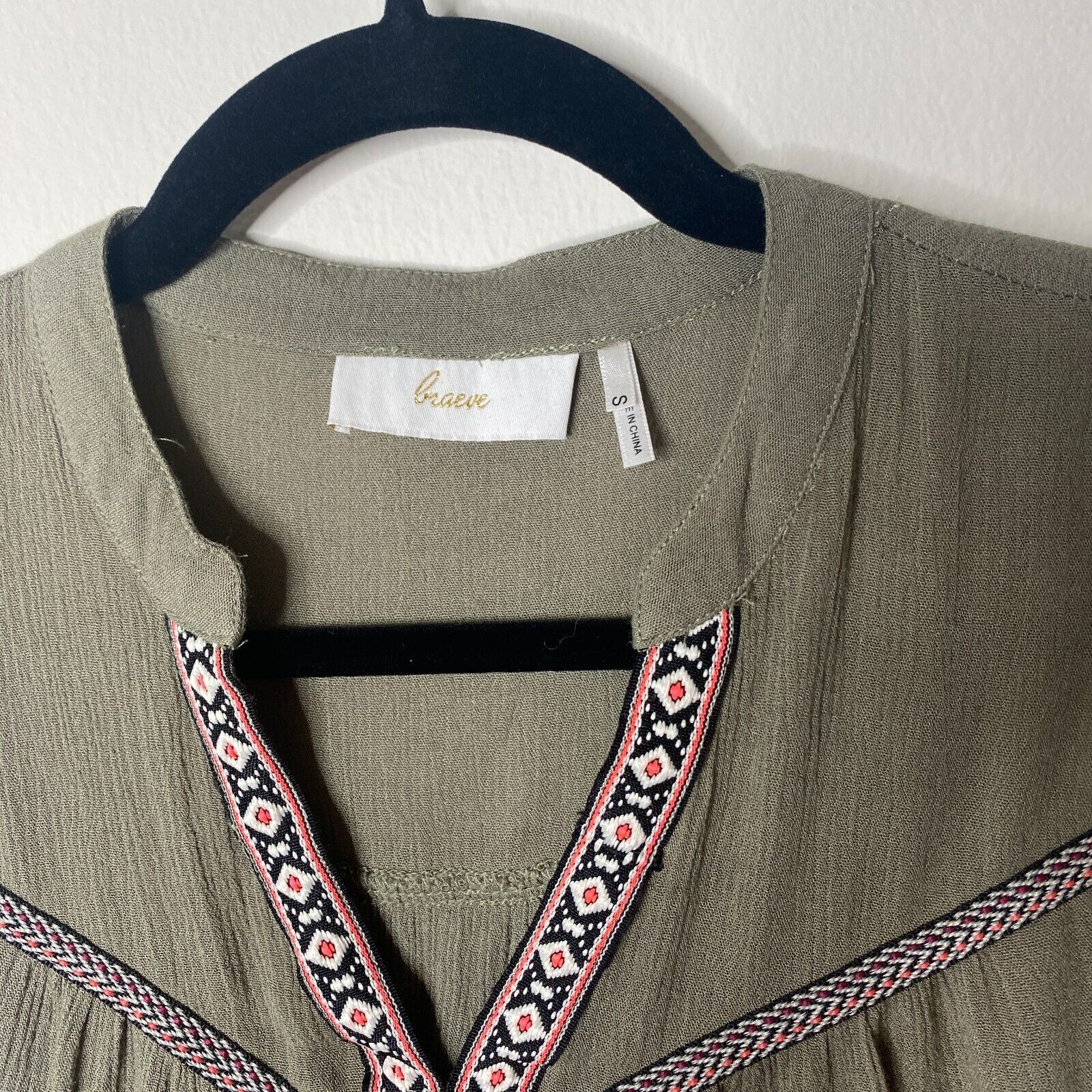 Other Braeve Olive Green Aztec Print Sleeveless Flowy Blouse S Size S / US 4 / IT 40 - 3 Thumbnail