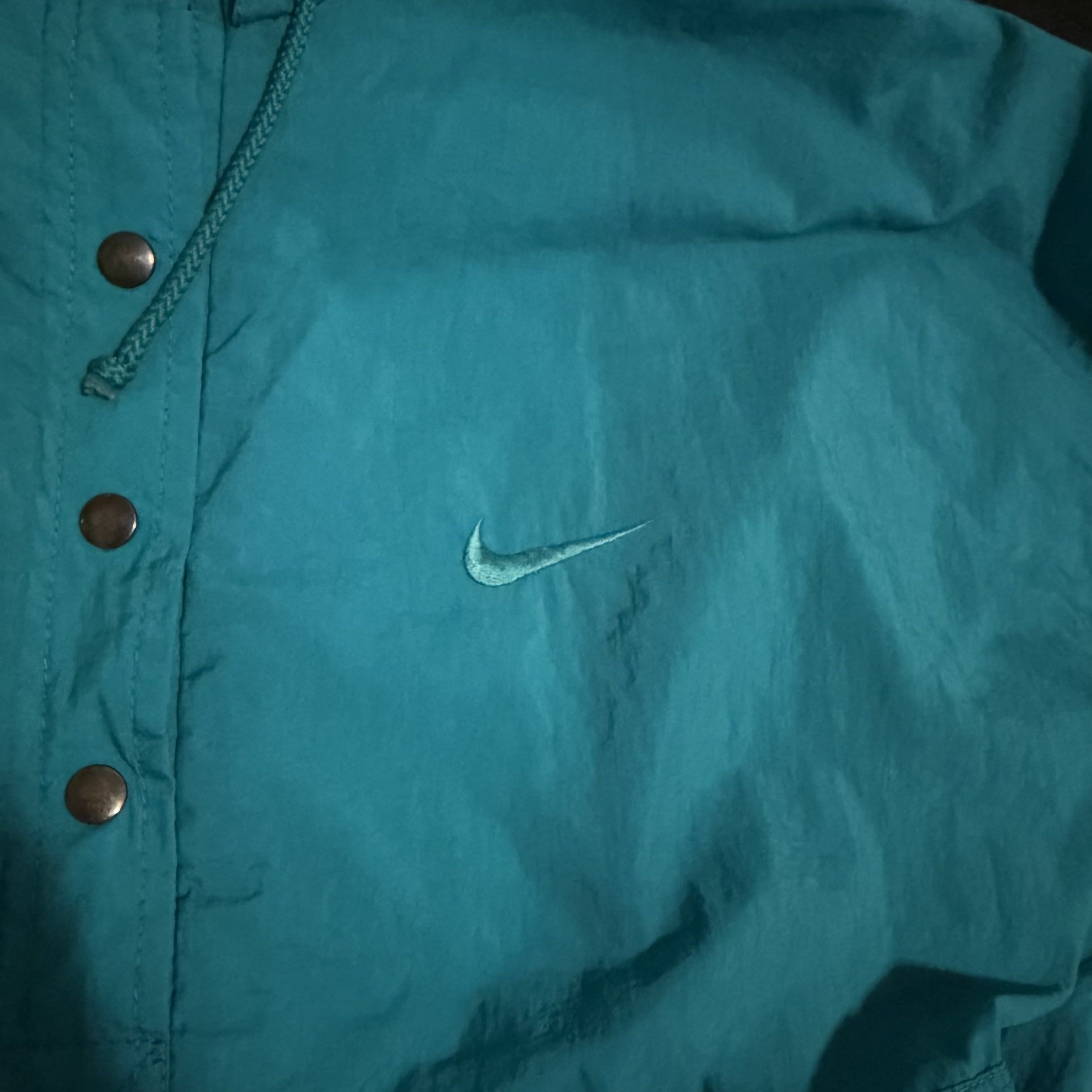 Nike VTG turquoise Y2K 90s Nike Anorak Windbreaker Large Size US L / EU 52-54 / 3 - 7 Thumbnail