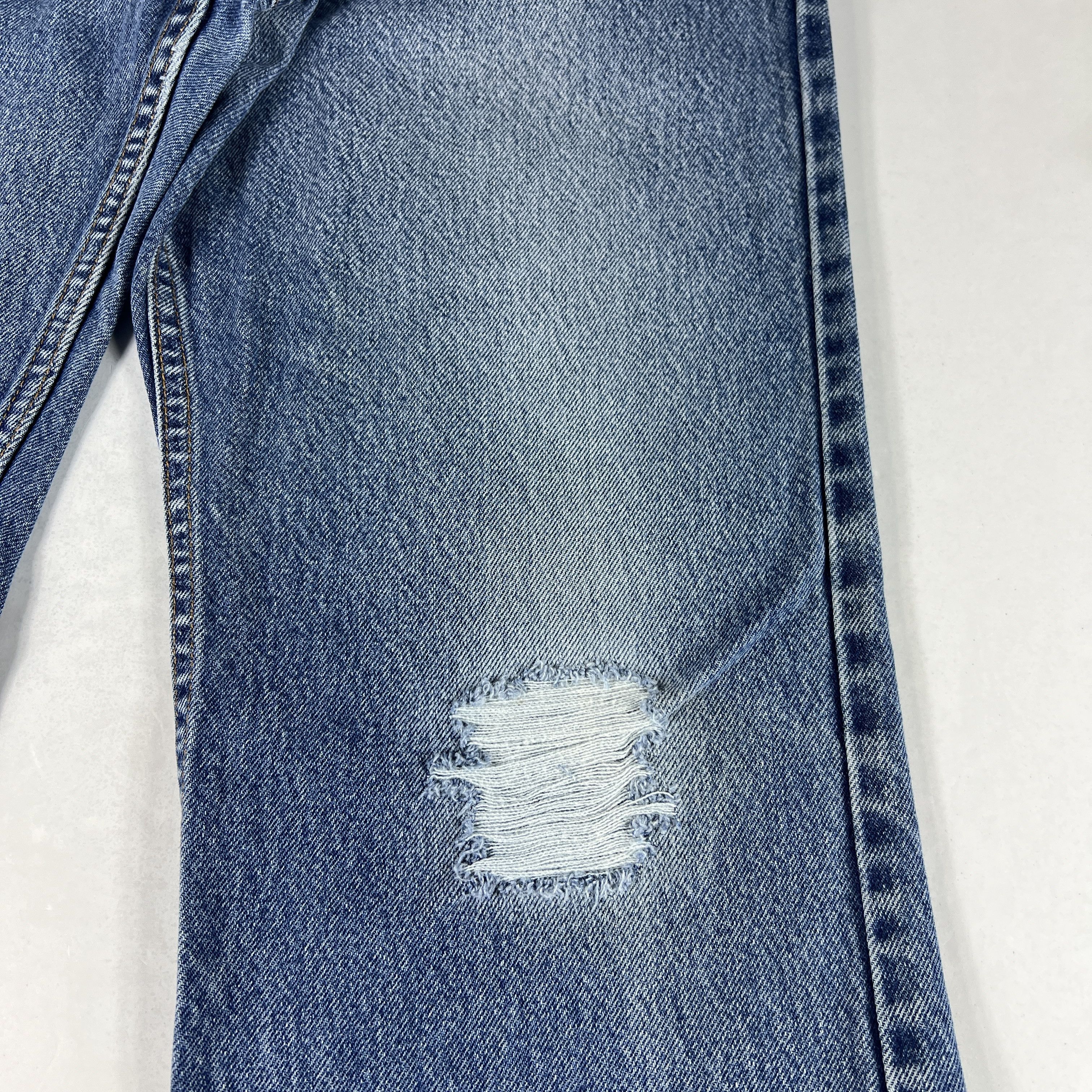Levi's × Vintage VTG Levi's Jeans 517 Boot Cut Blue Faded Distressed Denim Size US 36 / EU 52 - 3 Thumbnail