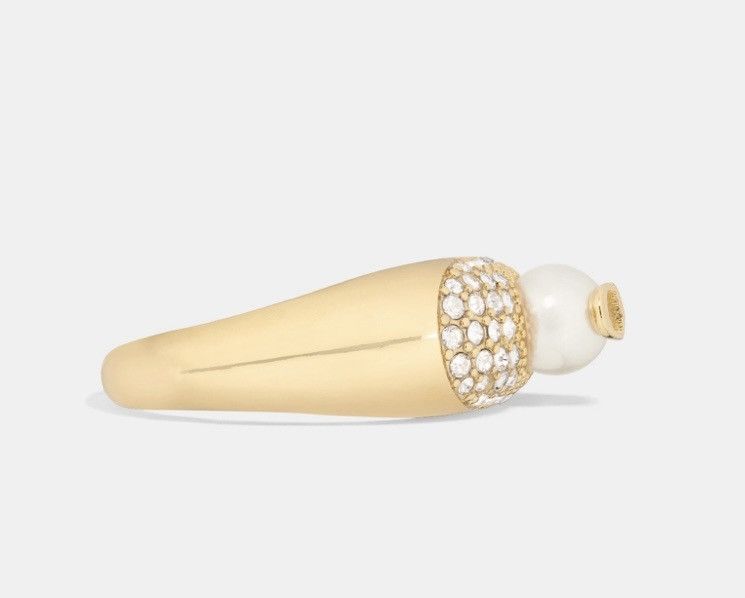 Dior Dior D-FUSION RING Gold-Finish Metal with White Resin Pearl Size ONE SIZE - 2 Thumbnail