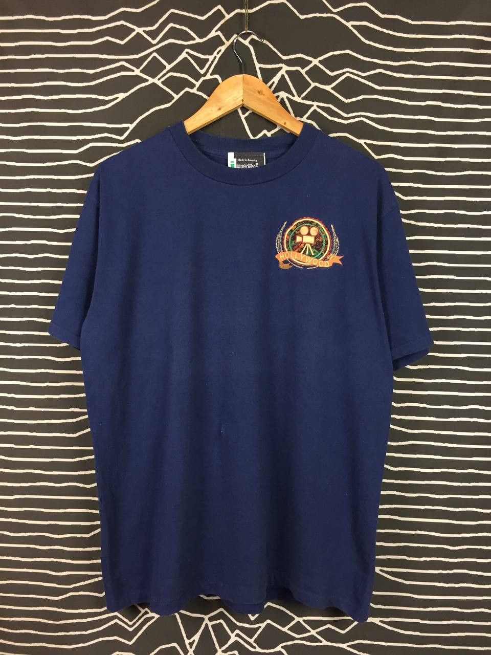 Vintage Vtg Hollywood Embroidered Logo Made In Usa Single Stitch Tee Size US L / EU 52-54 / 3 - 2 Thumbnail