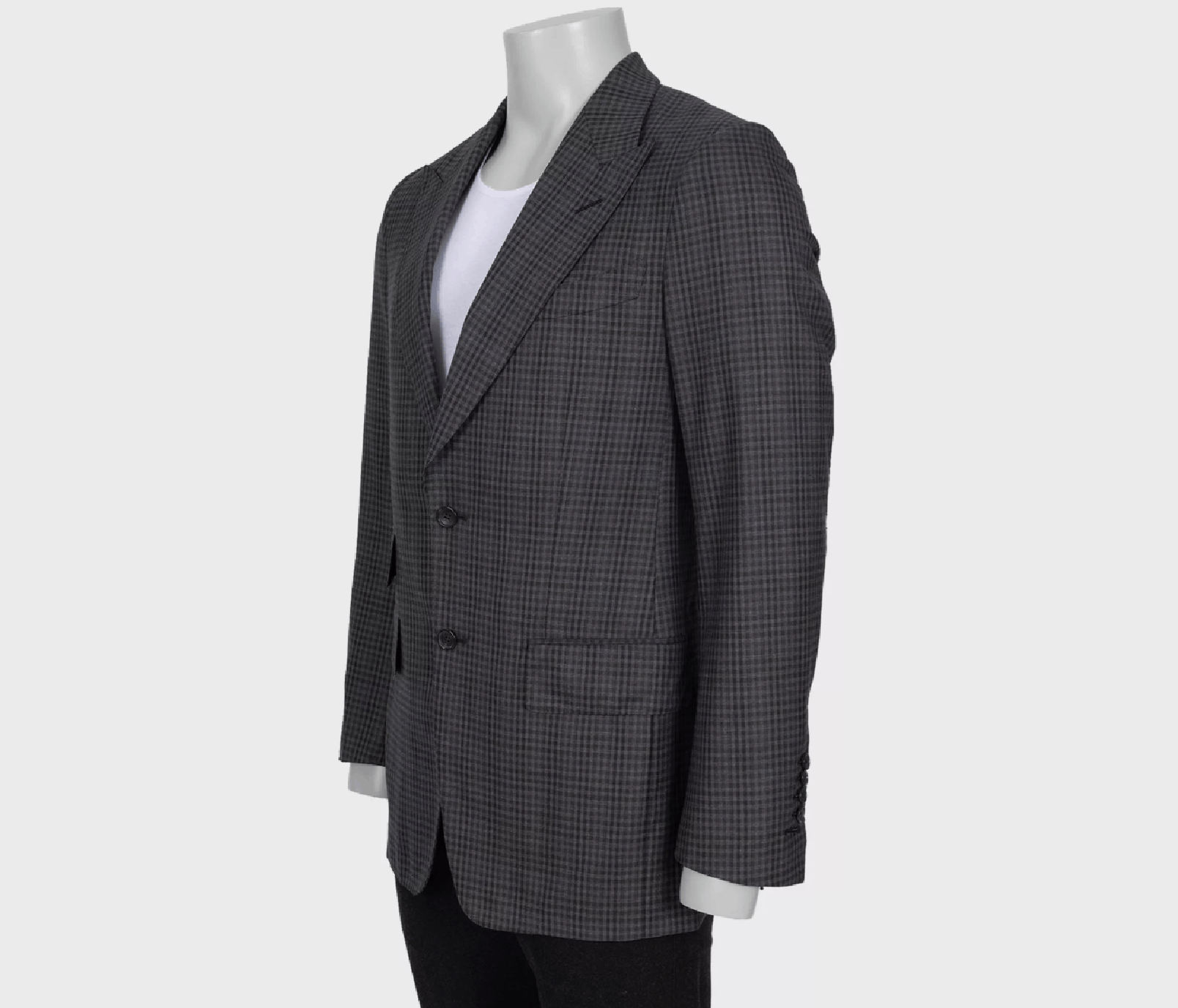 Tom Ford Tom Ford Gray Check Wool Blazer IT48 M Size 48R - 2 Thumbnail