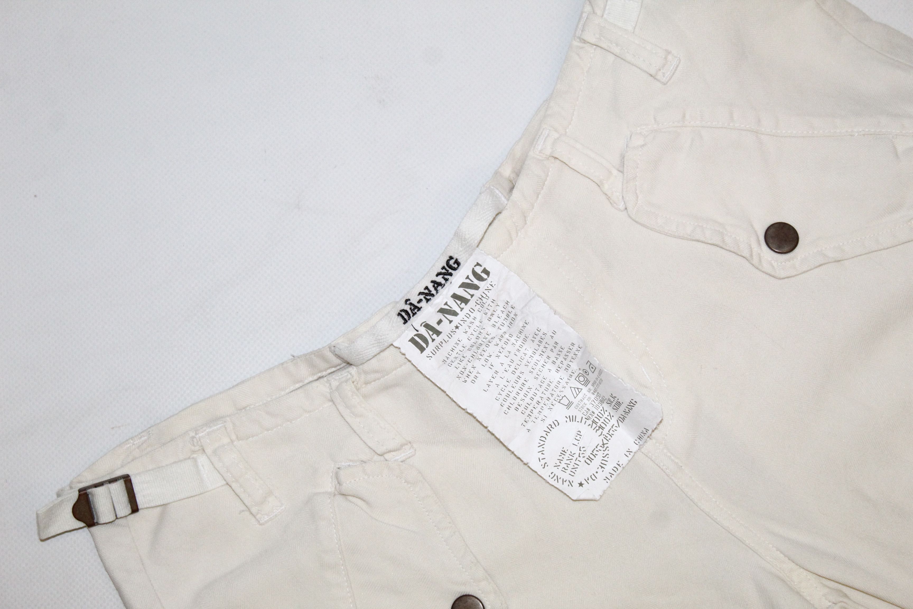 Japanese Brand Y2K🔥DA-NANG Surplus Indo Chine Cream Silk Cargo Pants Size US 30 / EU 46 - 9 Thumbnail