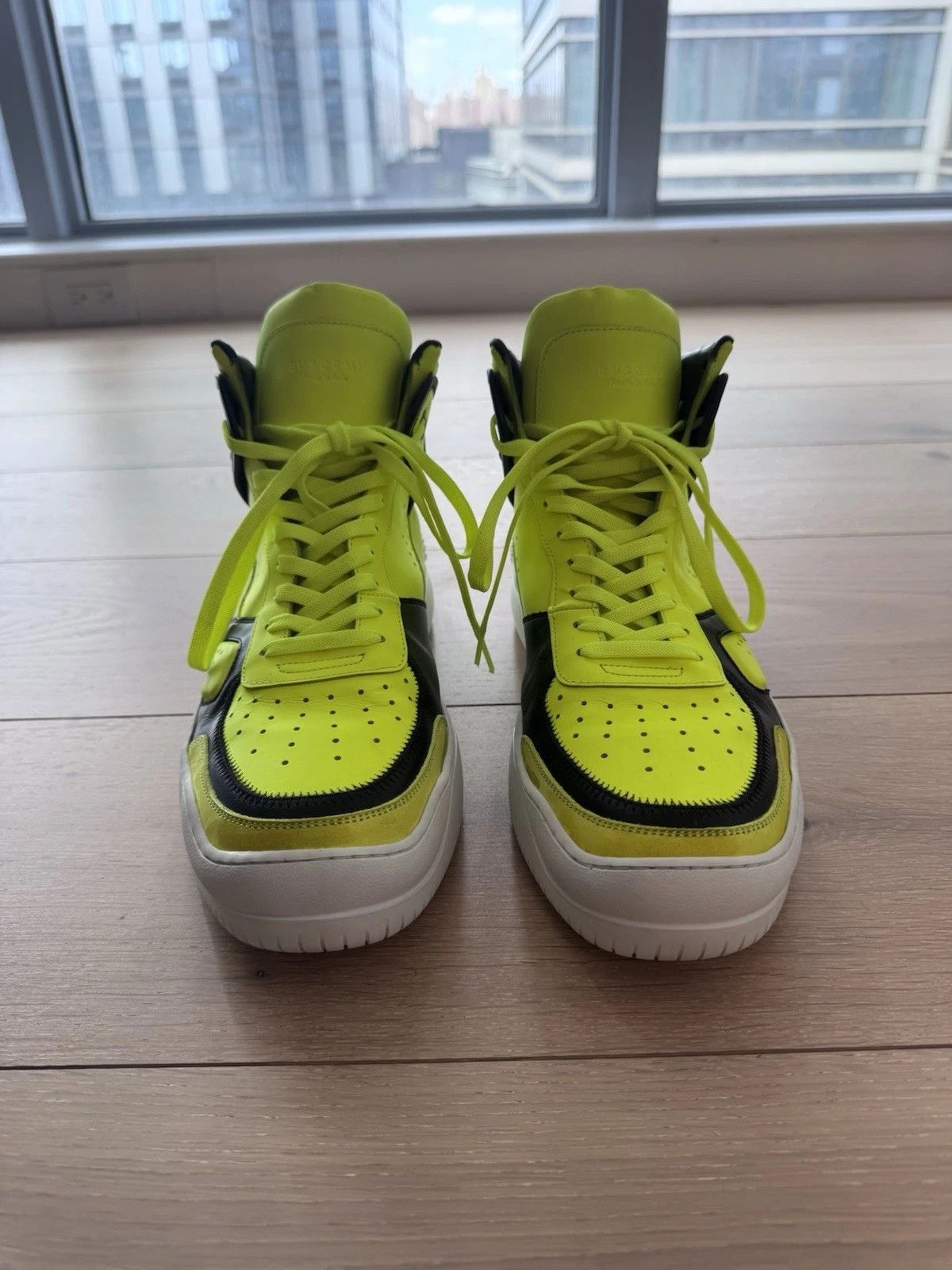 Buscemi Buscemi Mens Basket Neon Yellow High Top SneakerUS 11 Size US 11 / EU 44 - 3 Thumbnail