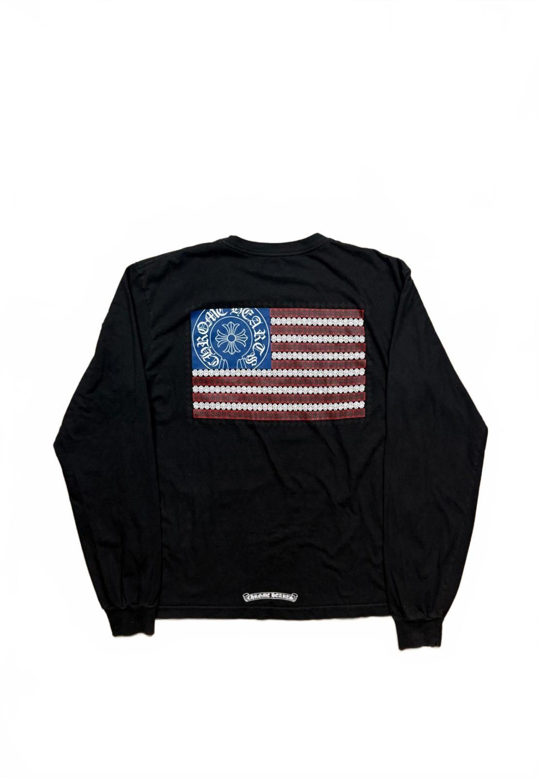 CHROME HEARTSクロムハーツAmerican Flag L/S Chrome Hearts American Flag L/S T-Shirt Black – NOBLEMARS