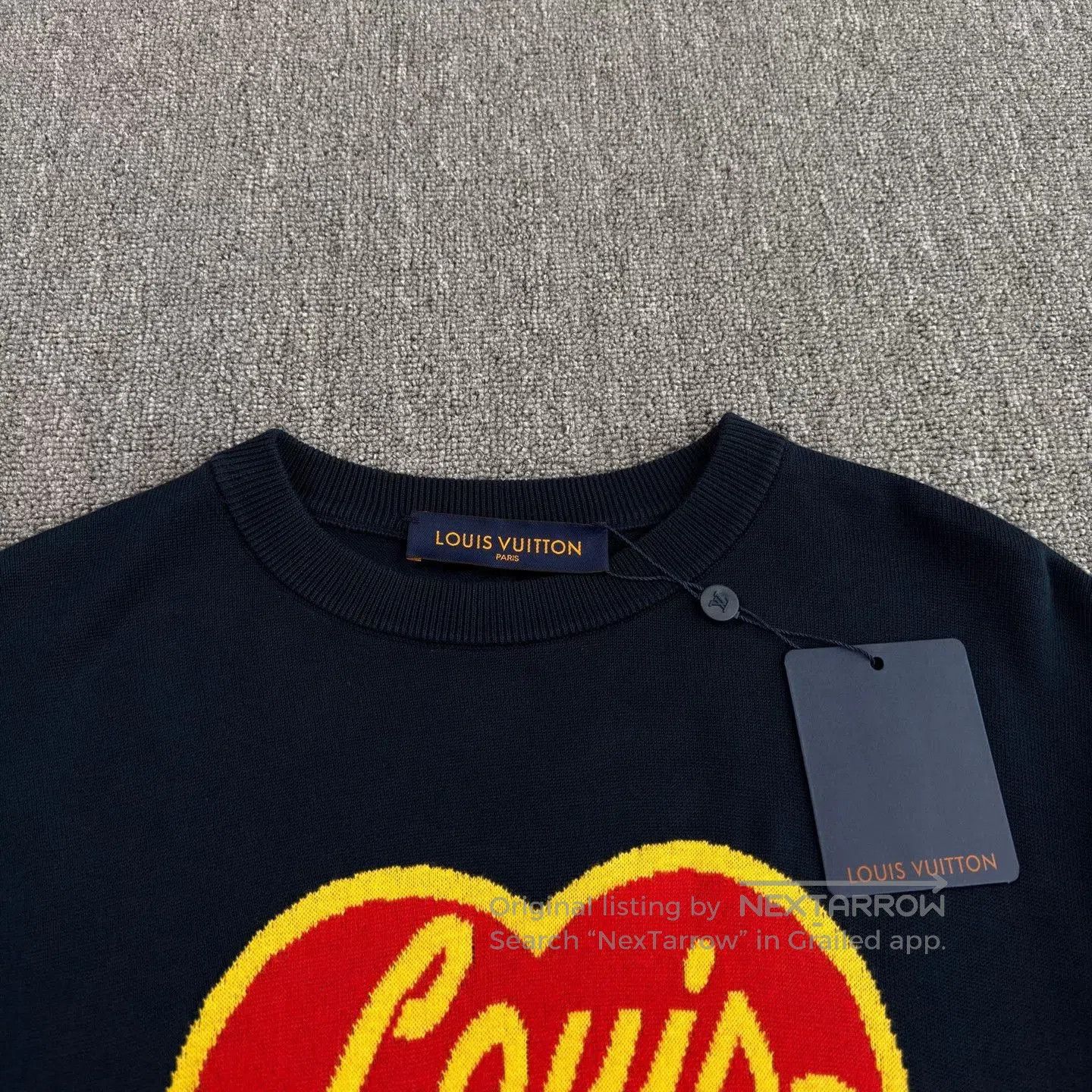 Louis Vuitton LV Nigo Heart Pattern Navy Knit Tee. Size US S / EU 44-46 / 1 - 3 Thumbnail