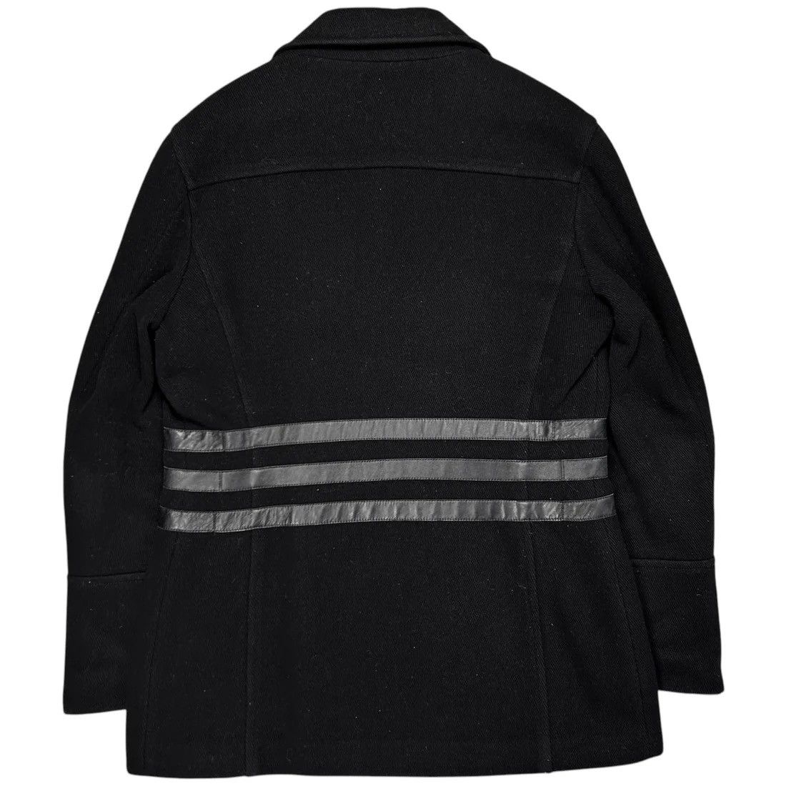 Dirk Bikkembergs Dirk Bikkembergs Leather Striped Caban Coat Size US L / EU 52-54 / 3 - 3 Thumbnail