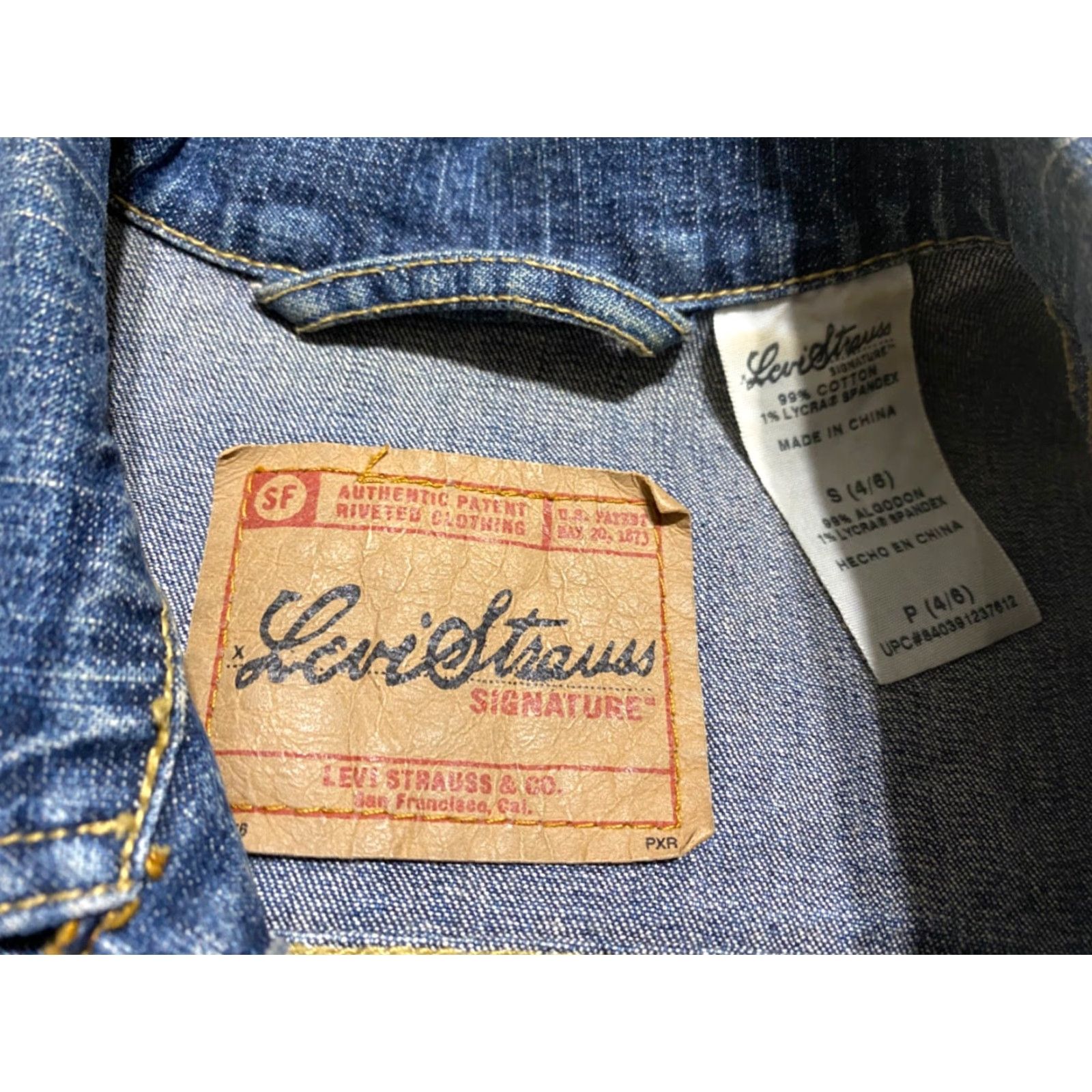 Levi's Levi's Womens Small Jean Jacket Blue Denim Signature Trucker Button Up Pockets Size 28" / US 6 / IT 42 - 5 Thumbnail