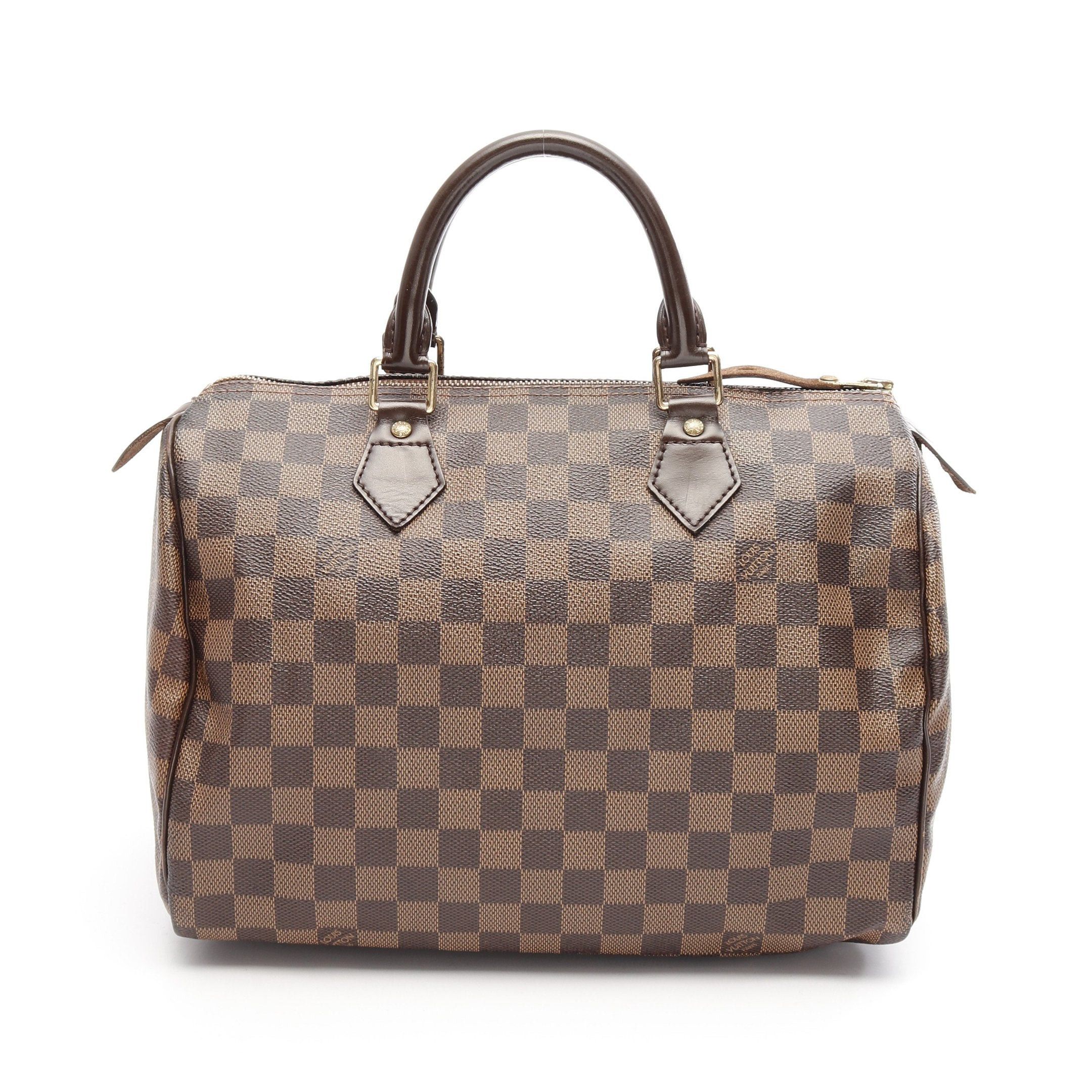Louis Vuitton Louis Vuitton Speedy 30 Damier Ebene Handbag Leather Brown Size ONE SIZE - 1 Thumbnail
