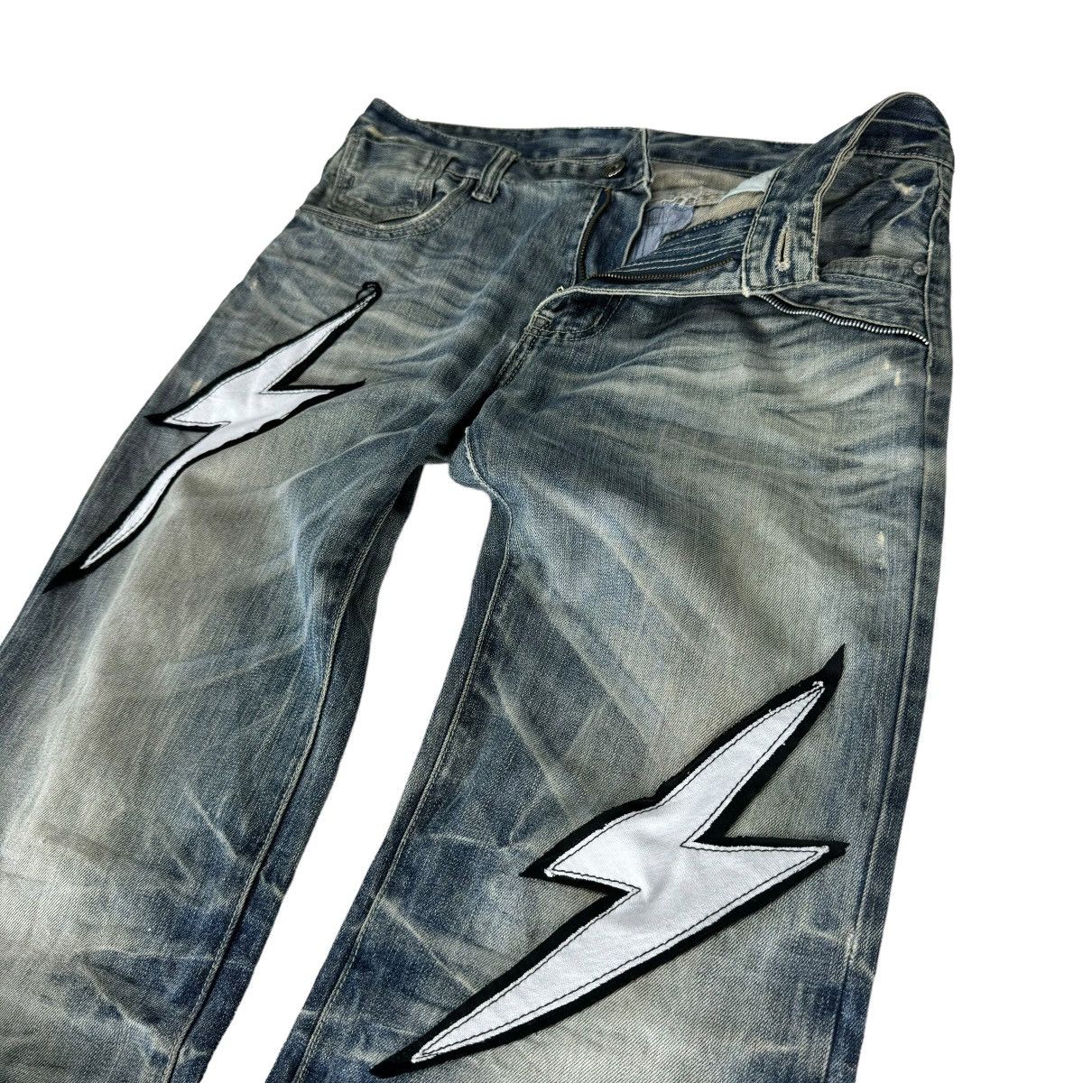 Japanese Brand ☀️GHOST BRAND TECHNICAL SKULL DENIM PANTS Size US 34 / EU 50 - 7 Thumbnail