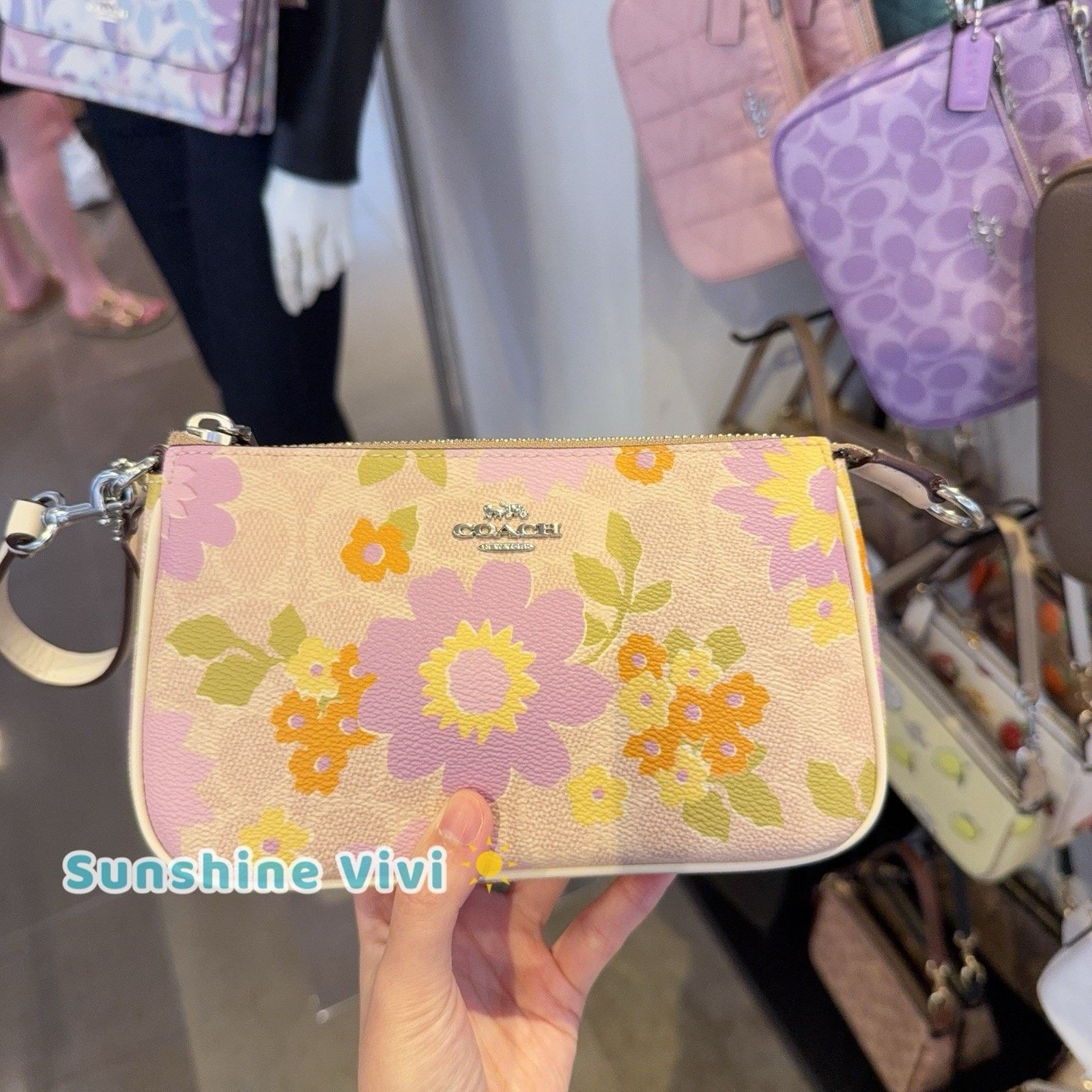 Coach NWT COACH CZ011 Nolita 19 Signature Cherry Print Bag Denim 