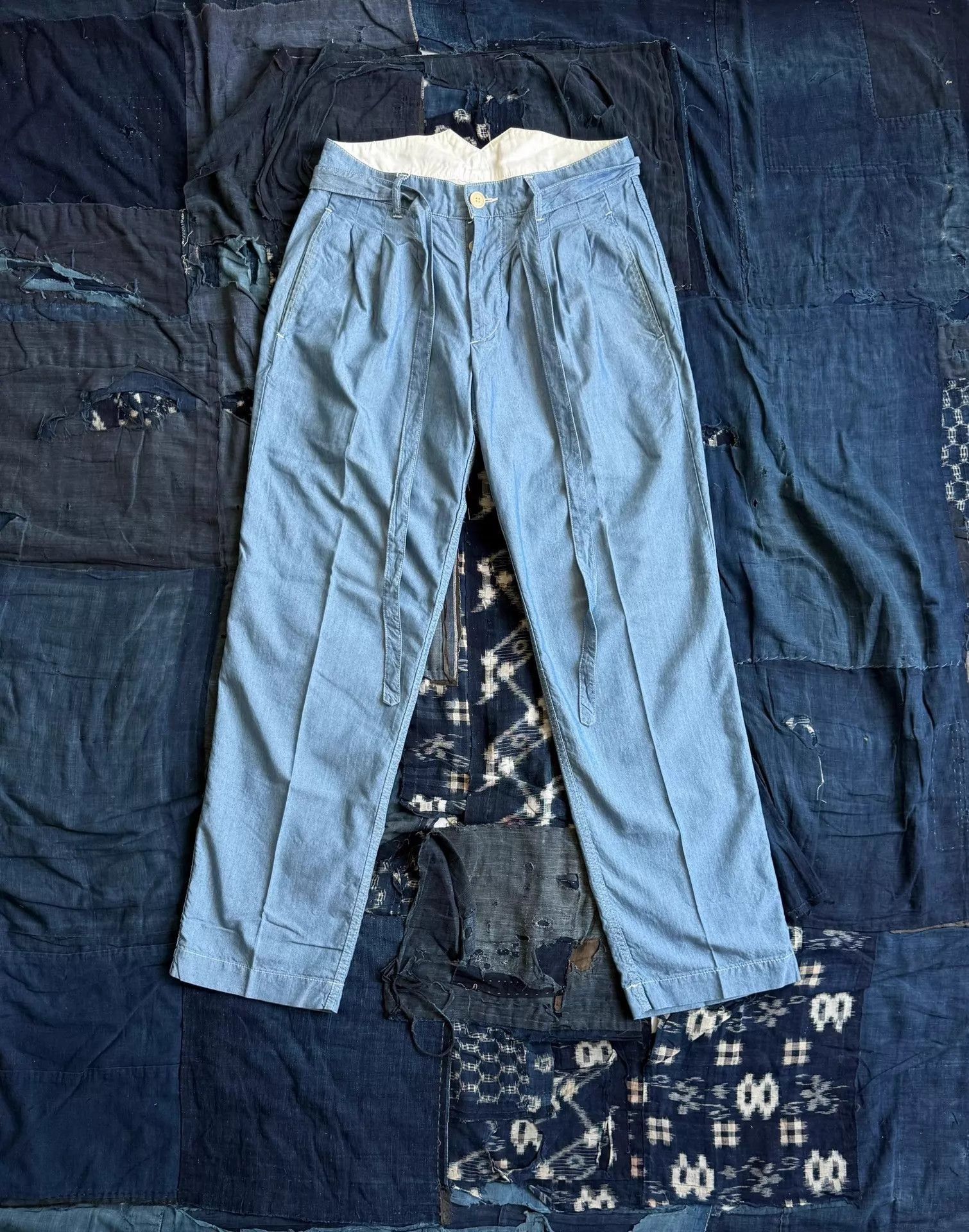 Visvim Blue Casual Pleated Trousers Size 32 Size US 32 / EU 48 - 1 Thumbnail