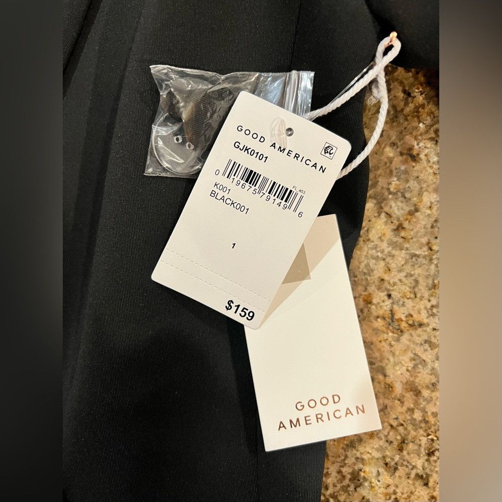 Good American Good American Scuba Exec Blazer Dress Black Double Breasted Size S / US 4 / IT 40 - 8 Thumbnail