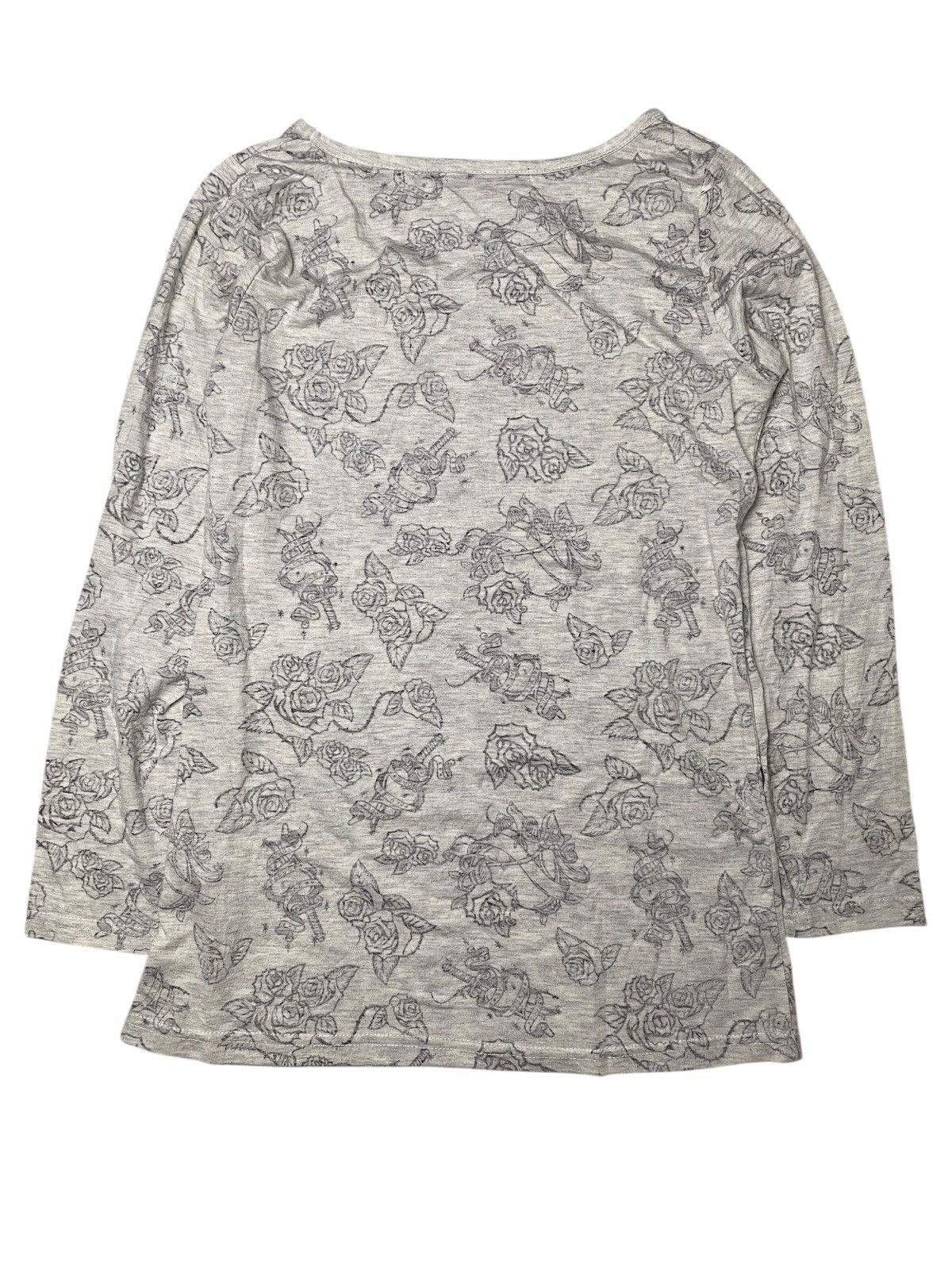 Hysteric Glamour 2000's Liquid Girl Vkei Cross Floral Longsleeve Size US XS / EU 42 / 0 - 5 Thumbnail