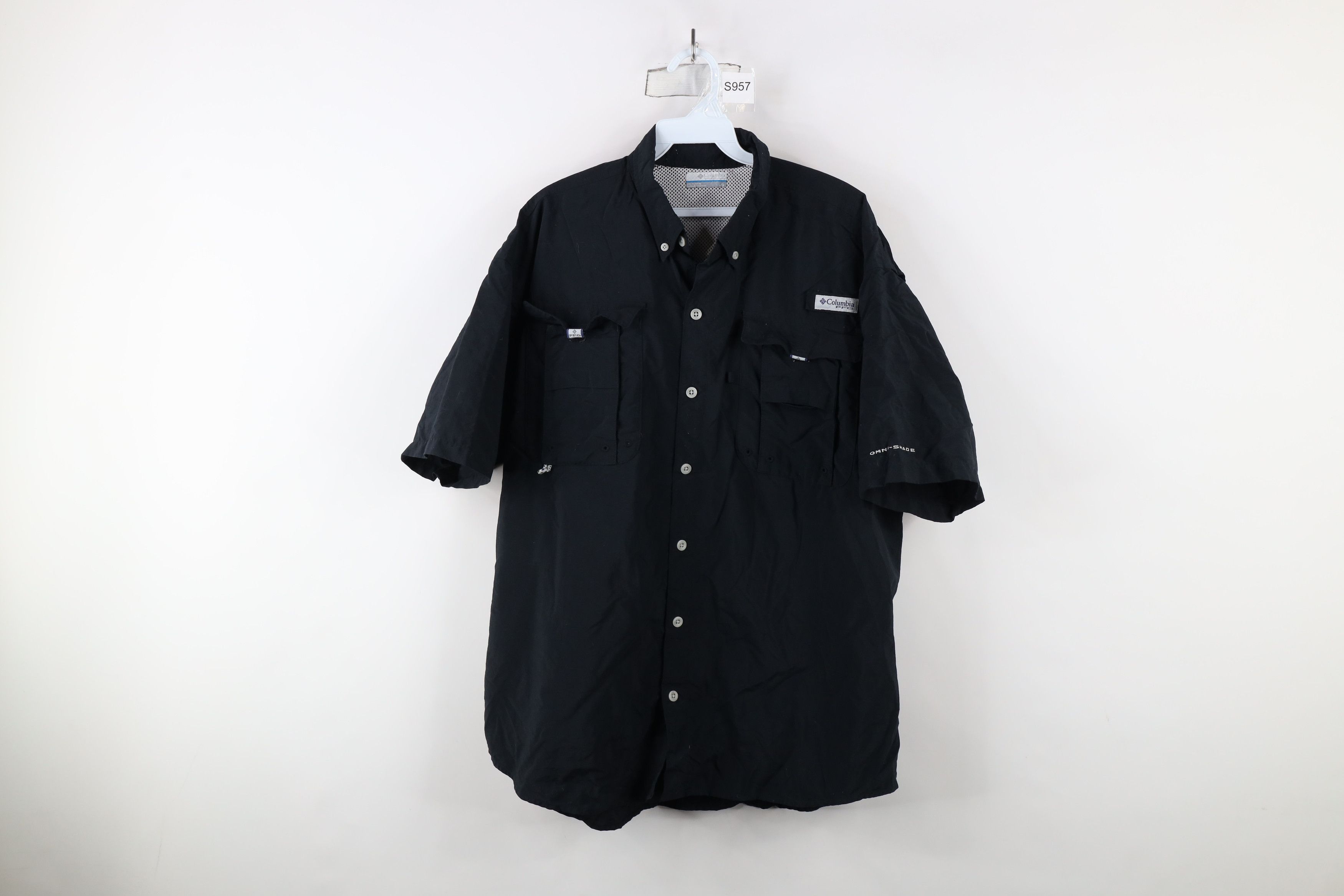 Columbia × Vintage Columbia PFG Fishing Gear Short Sleeve Button Shirt Black Size US L / EU 52-54 / 3 - 1 Thumbnail