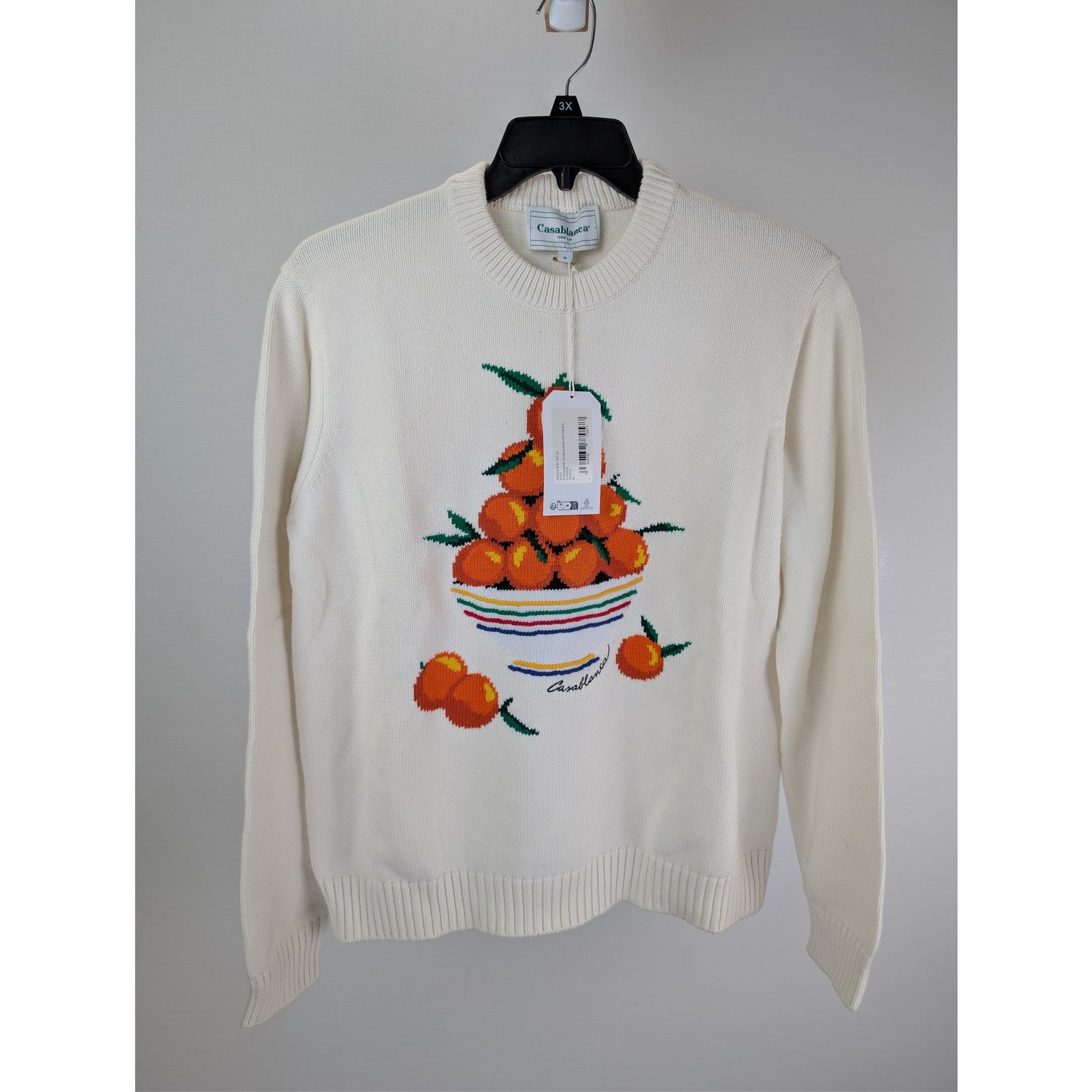 Casablanca o1rshd1 CC20 Jumper Pyramide D'oranges Intarsia Sweatshirt Size US M / EU 48-50 / 2 - 2 Thumbnail