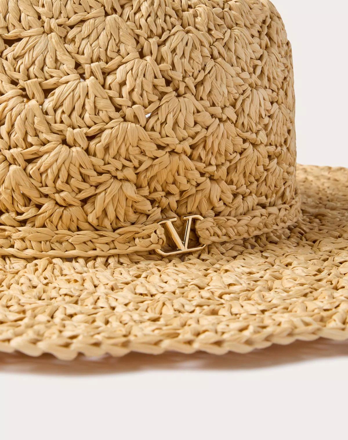 Valentino oc11z0725 Size:56/Fedora Escape Raffia Hat in Golden Size ONE SIZE - 2 Thumbnail