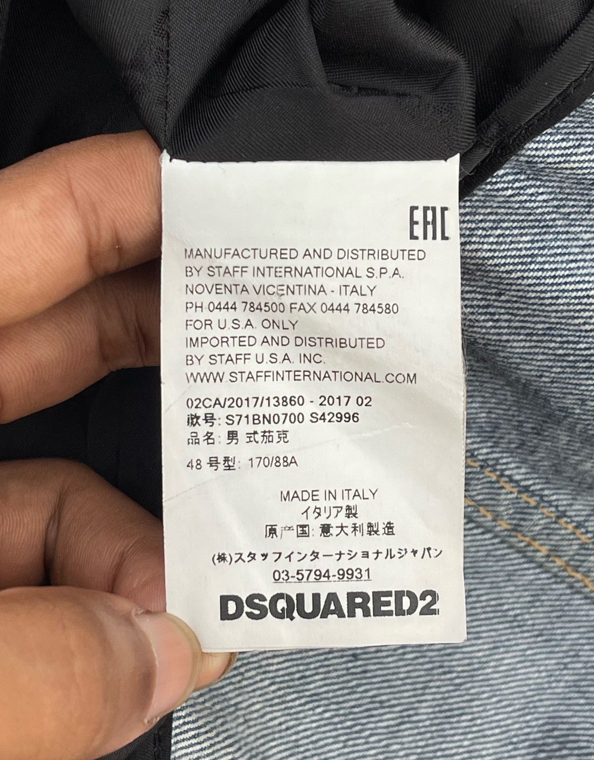 Dsquared2 AW17 DSQUARED2 LAYERED-DESIGN BLAZER DISTRESSED DENIM JACKET Size US M / EU 48-50 / 2 - 17 Thumbnail
