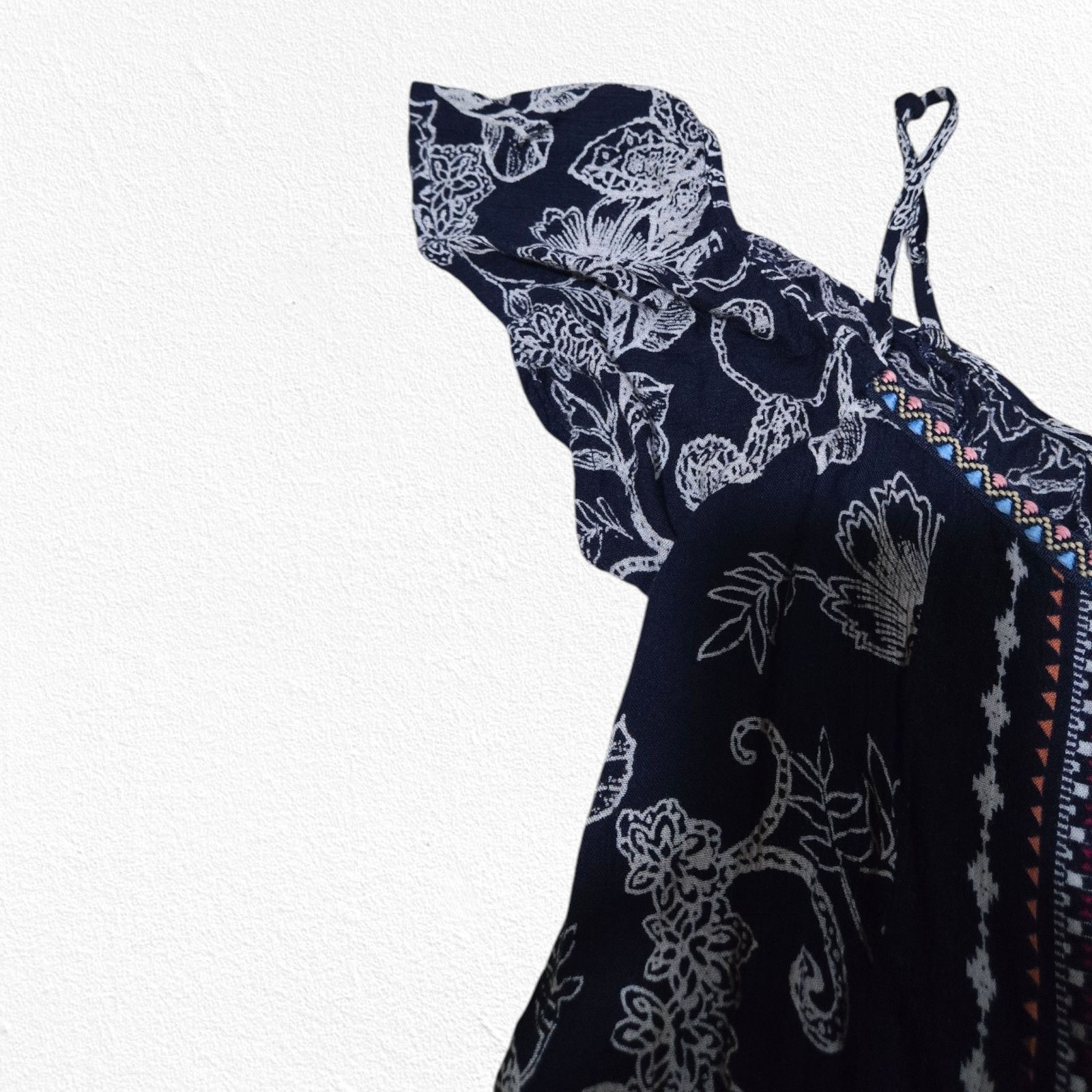 Other Navy Southwestern Boho Mini Dress Size Small Size S / US 4 / IT 40 - 3 Thumbnail