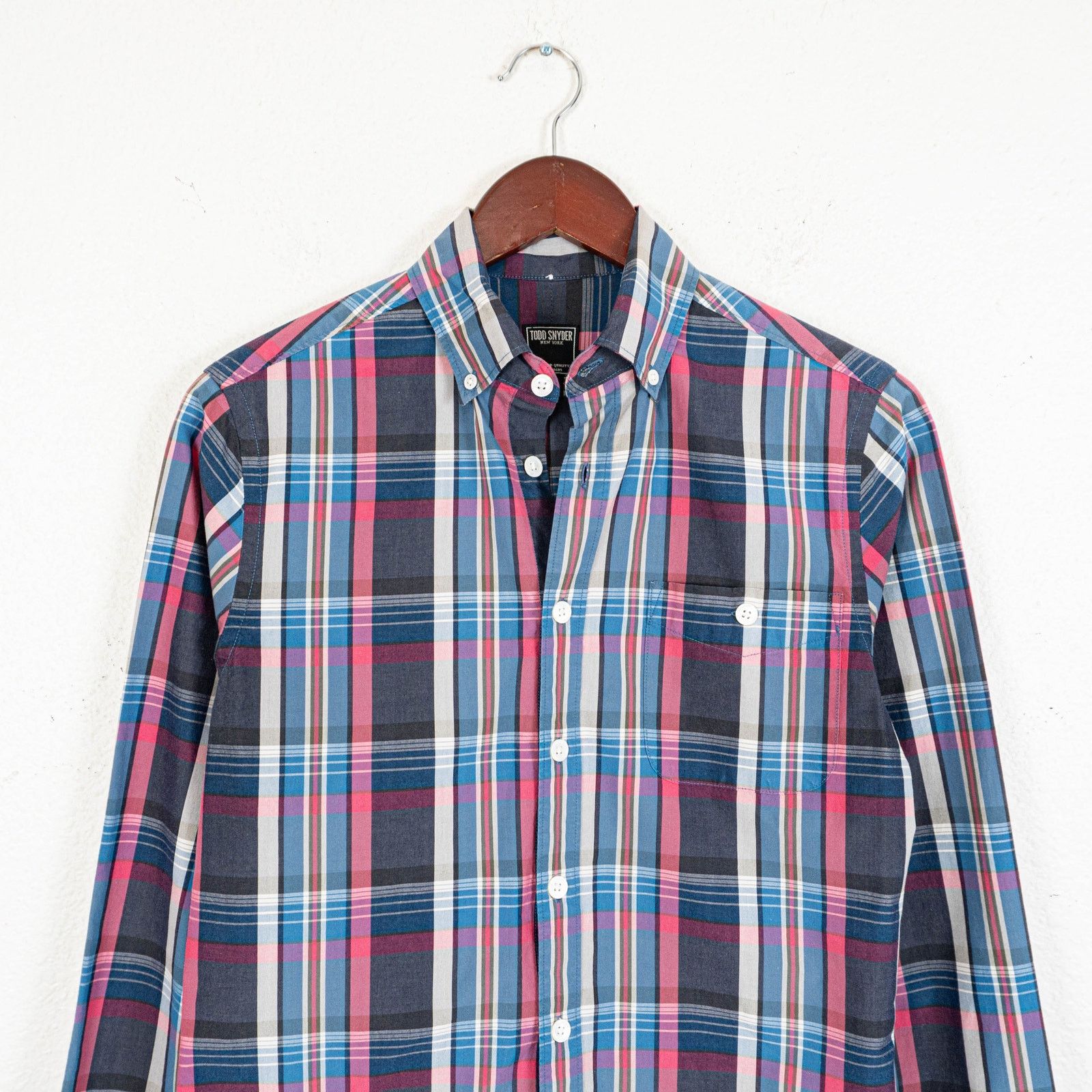 Todd Snyder Todd Snyder Men's Button Down Shirt Plaid Blue Multi XS Size US XS / EU 42 / 0 - 2 Thumbnail
