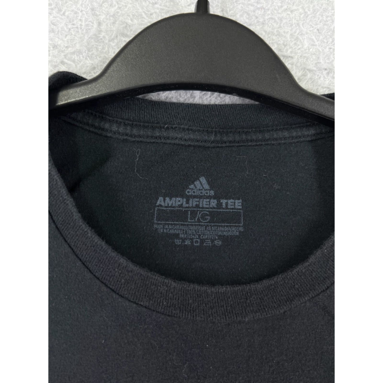 Adidas Adidas Shirt Men Large Black Logo Short Sleeve Crew Neck Cotton Jersey Golf Size US L / EU 52-54 / 3 - 4 Thumbnail