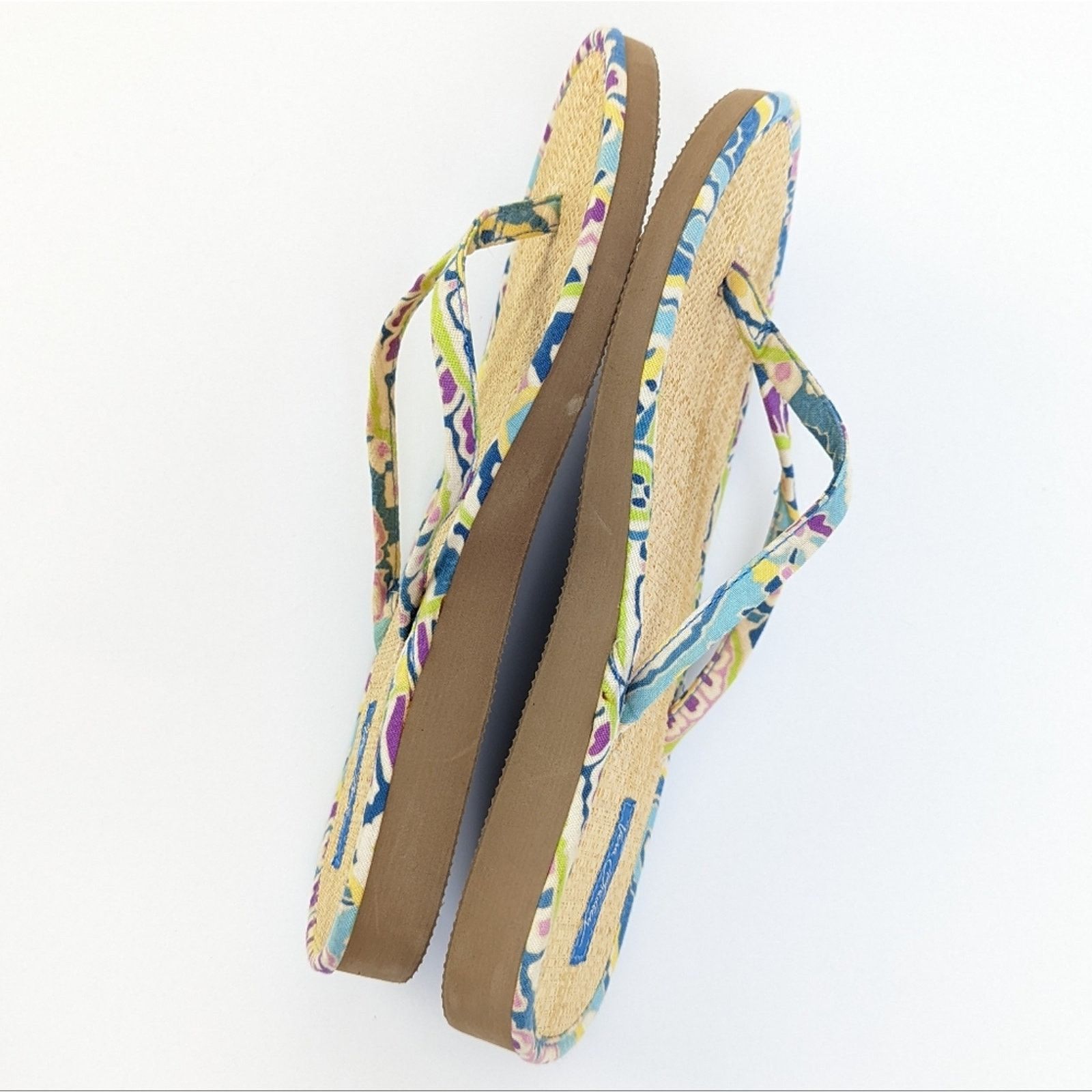 Vera Bradley Vera Bradley Straw Flip Flop Sandals in Capri Blue - 6.5 Size US 6.5 / IT 36.5 - 7 Thumbnail