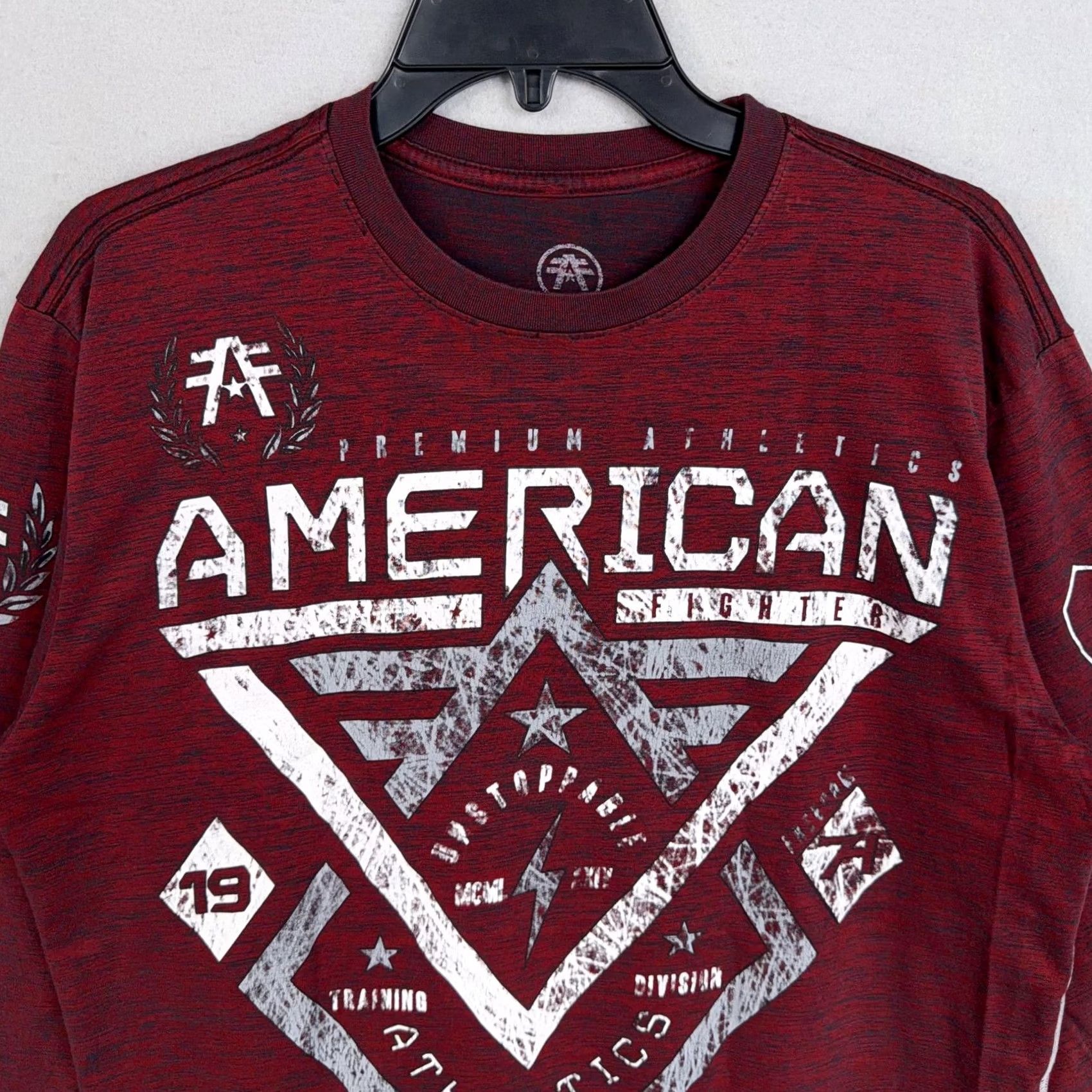 Vintage VINTAGE American Fighter Shirt Mens XL Red Athletic Graphic Training MMA Street Y2K Tee Size US XL / EU 56 / 4 - 3 Thumbnail